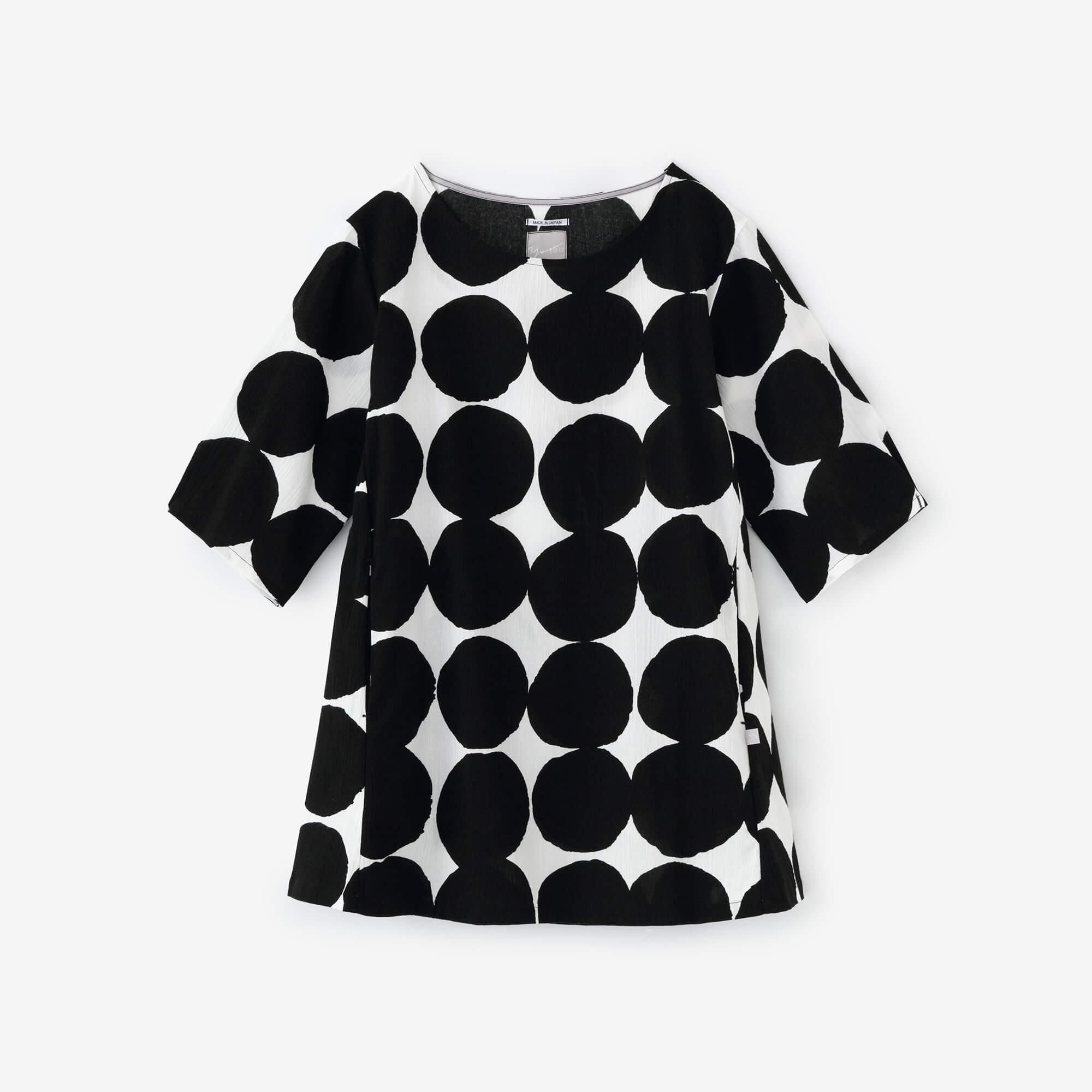 Chizimi Cotton 20/20 Elbow Length Sleeve Tunic / Marbles