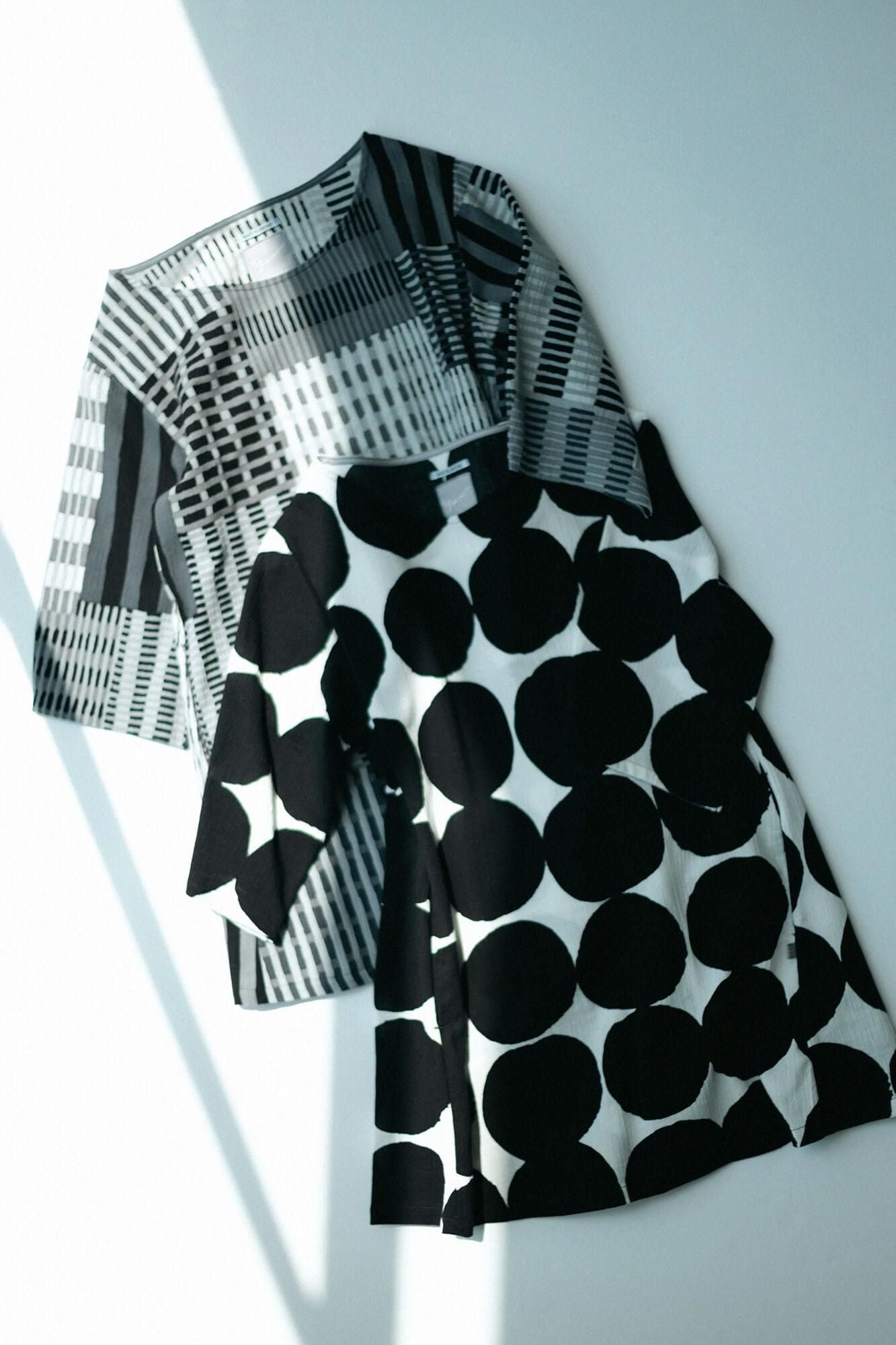 Chizimi Cotton 20/20 Elbow Length Sleeve Tunic / Marbles