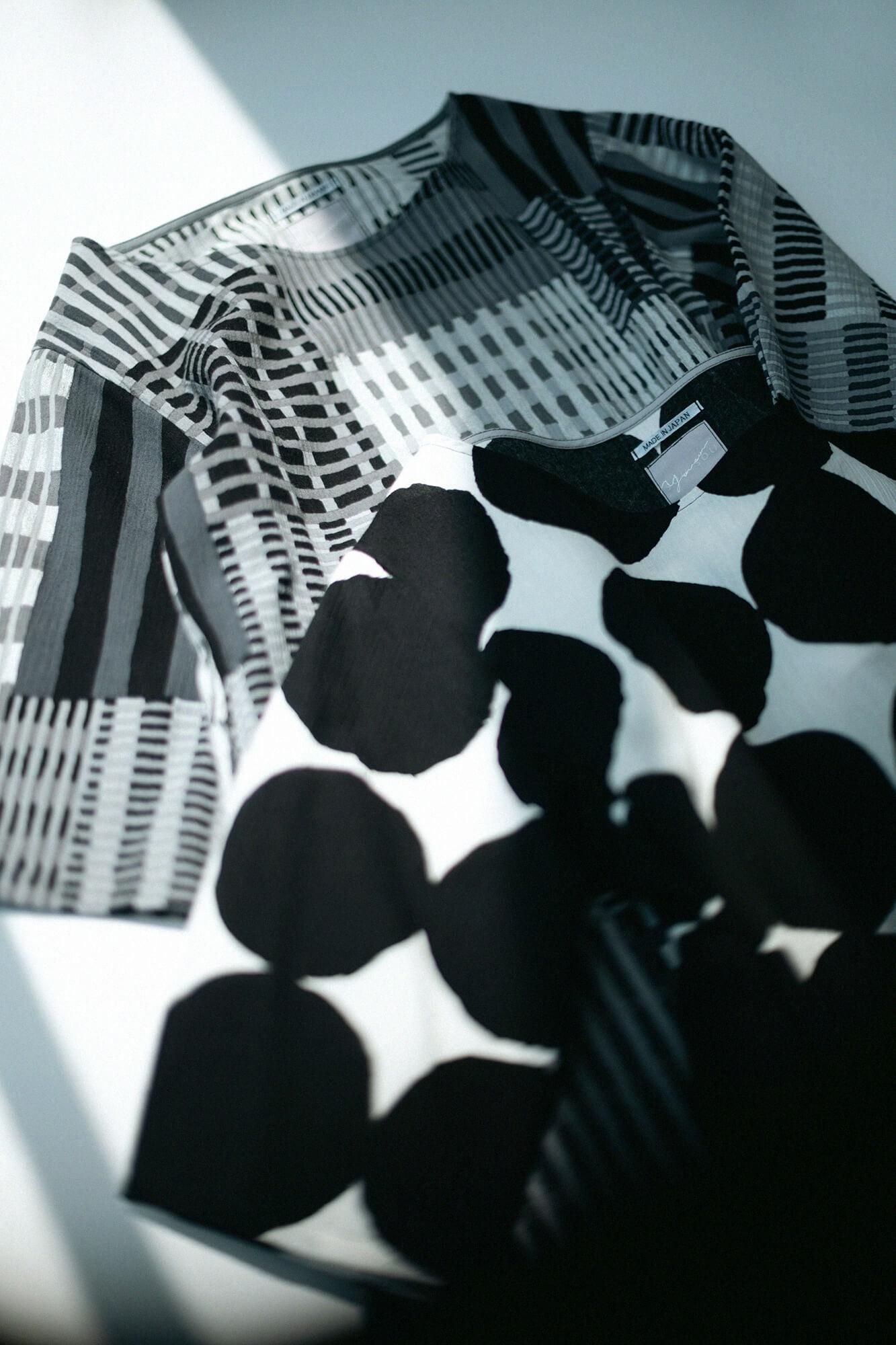 Chizimi Cotton 20/20 Elbow Length Sleeve Tunic / Marbles