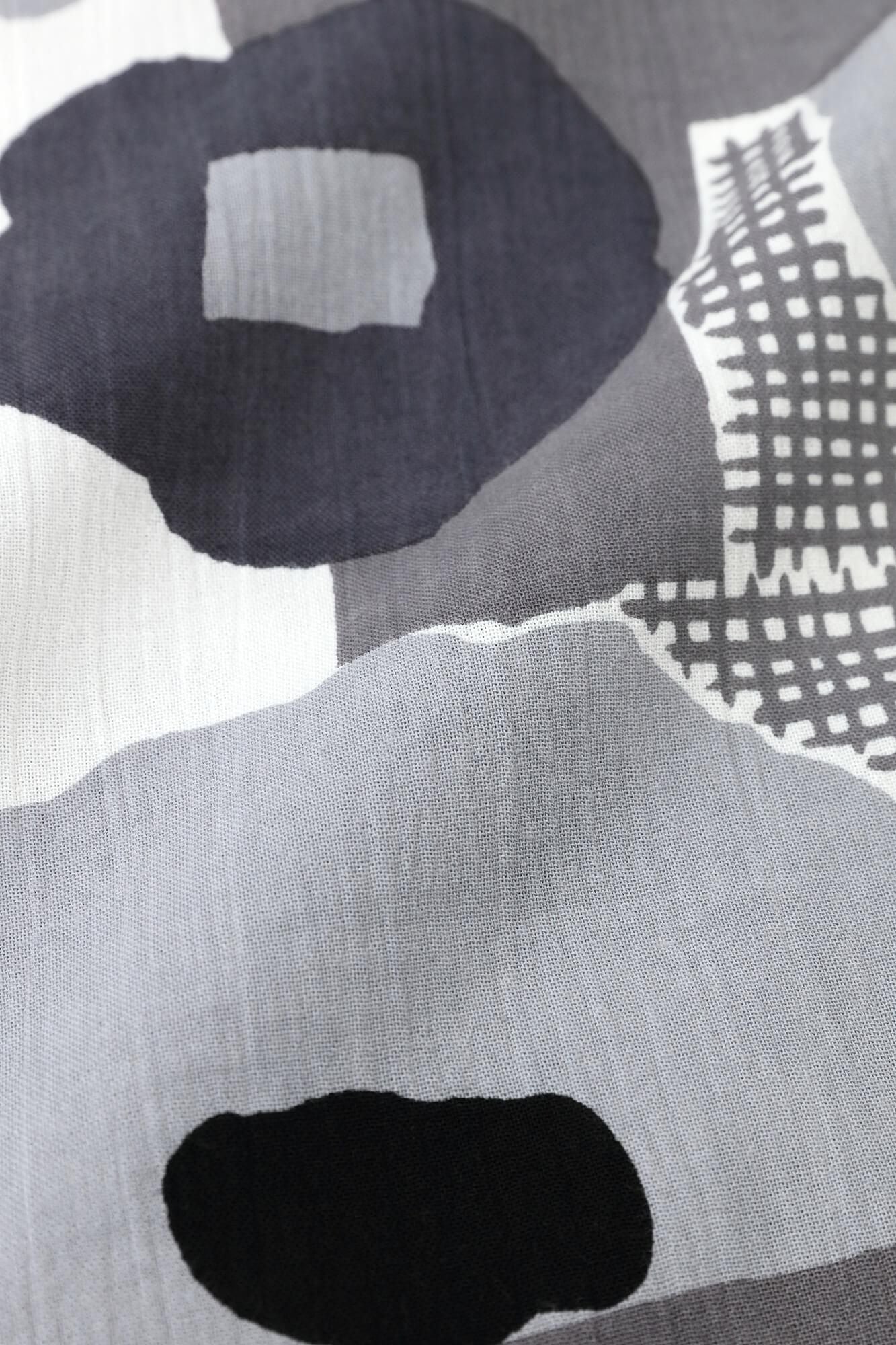 Chizimi Cotton 20/20 Elbow Length Sleeve Tunic / Pressed Flowers