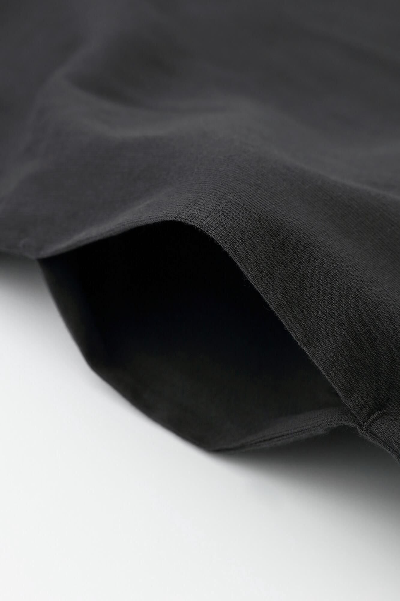 Chizimi Cotton 40/40 Wide Sleeve Boat Neck Tunic / Dark Lead Color