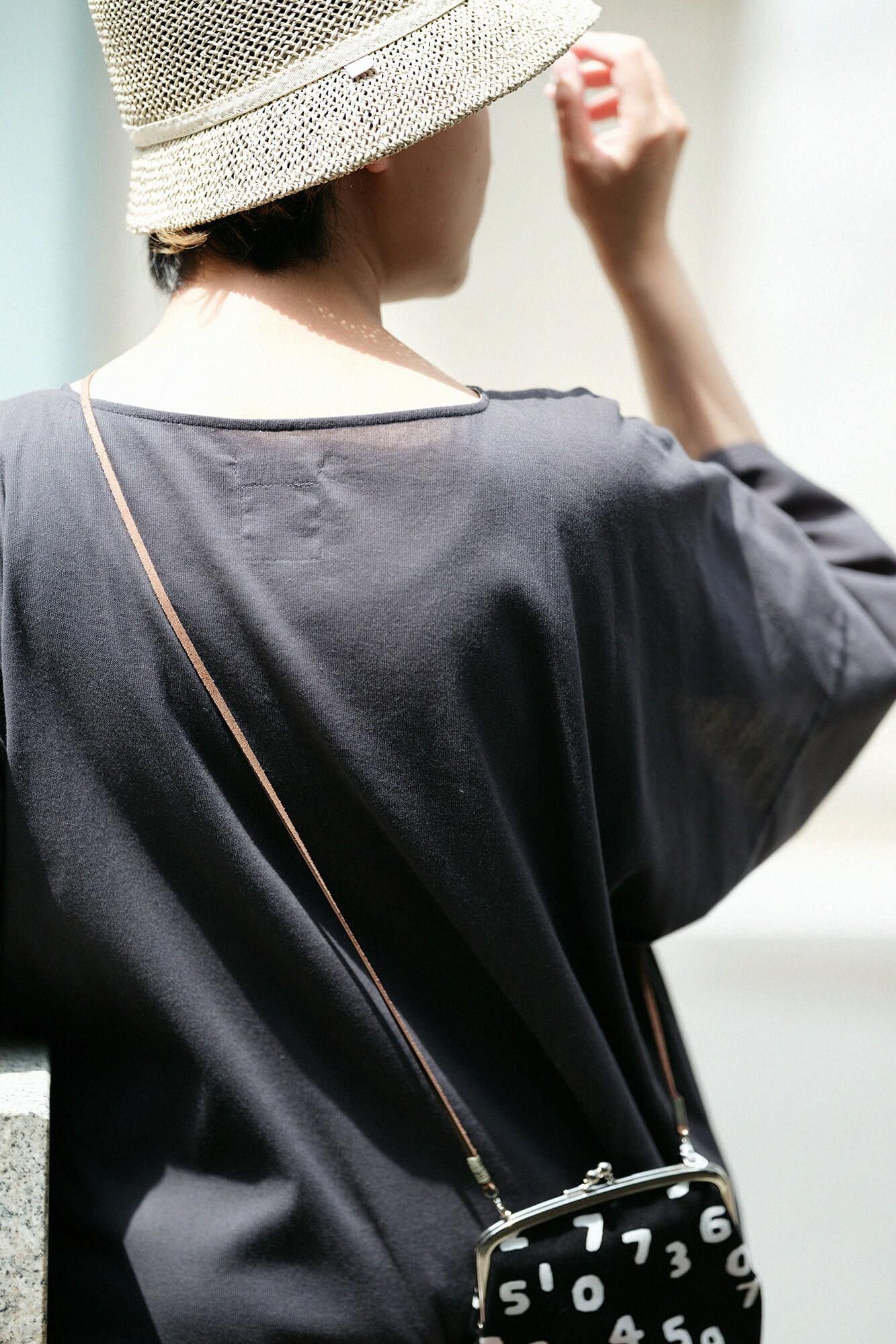 타카시마치지미 40/40 히라소데 보트넥 원피스/짙은 회색