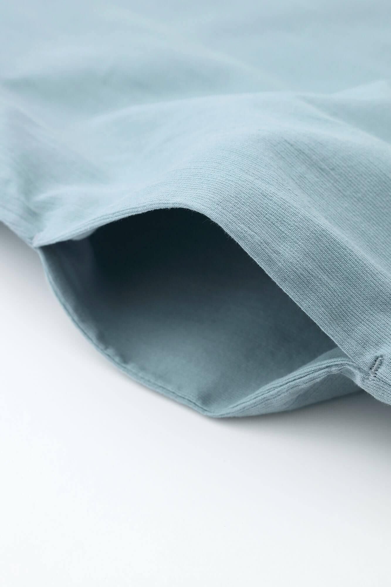 타카시마치지미 40/40 히라소데 보트넥 원피스/ Light Celadon (Ususeiji)