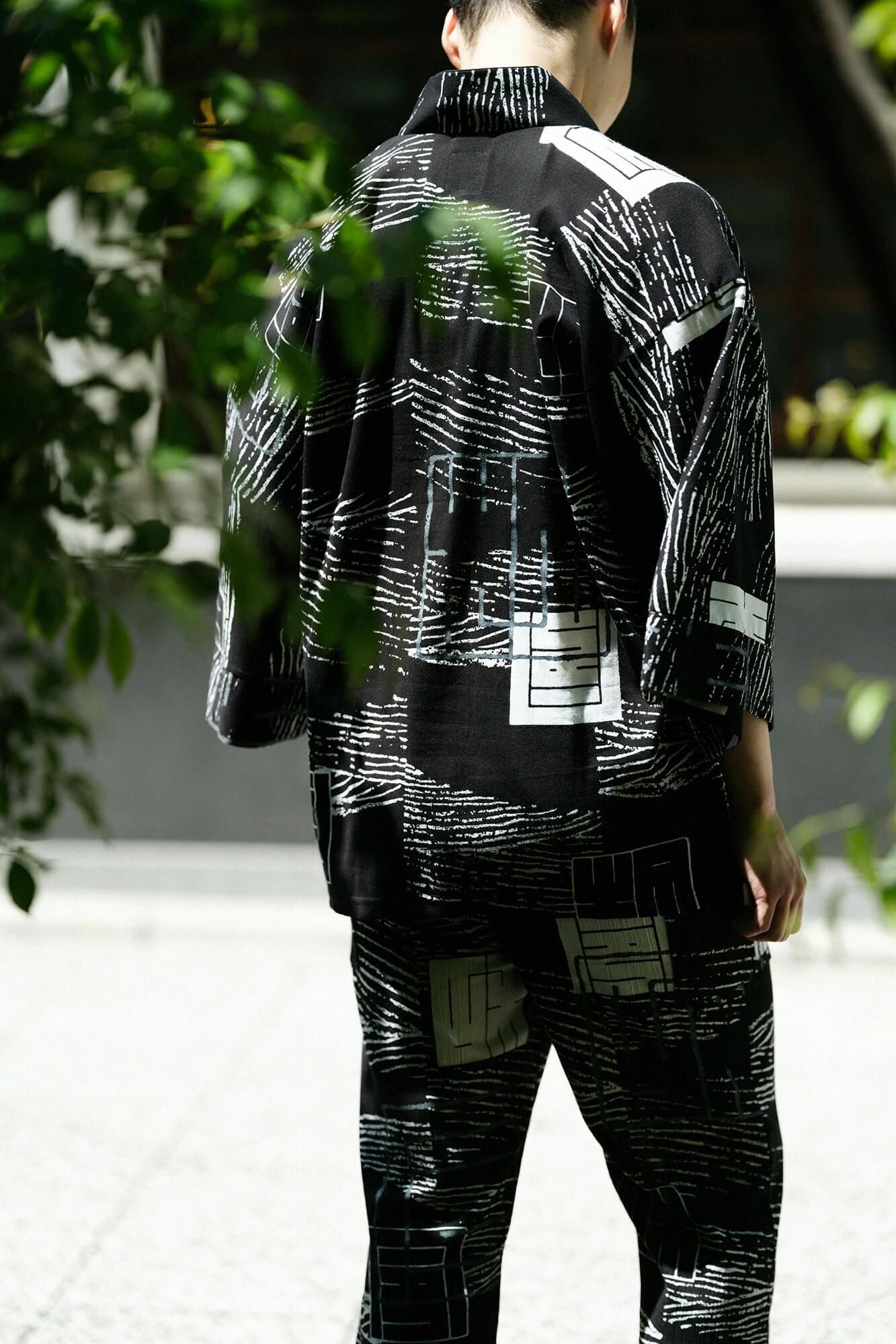 【net限定】高島縮 40/40 半衿風靡(はんえりふうび)/令和の波