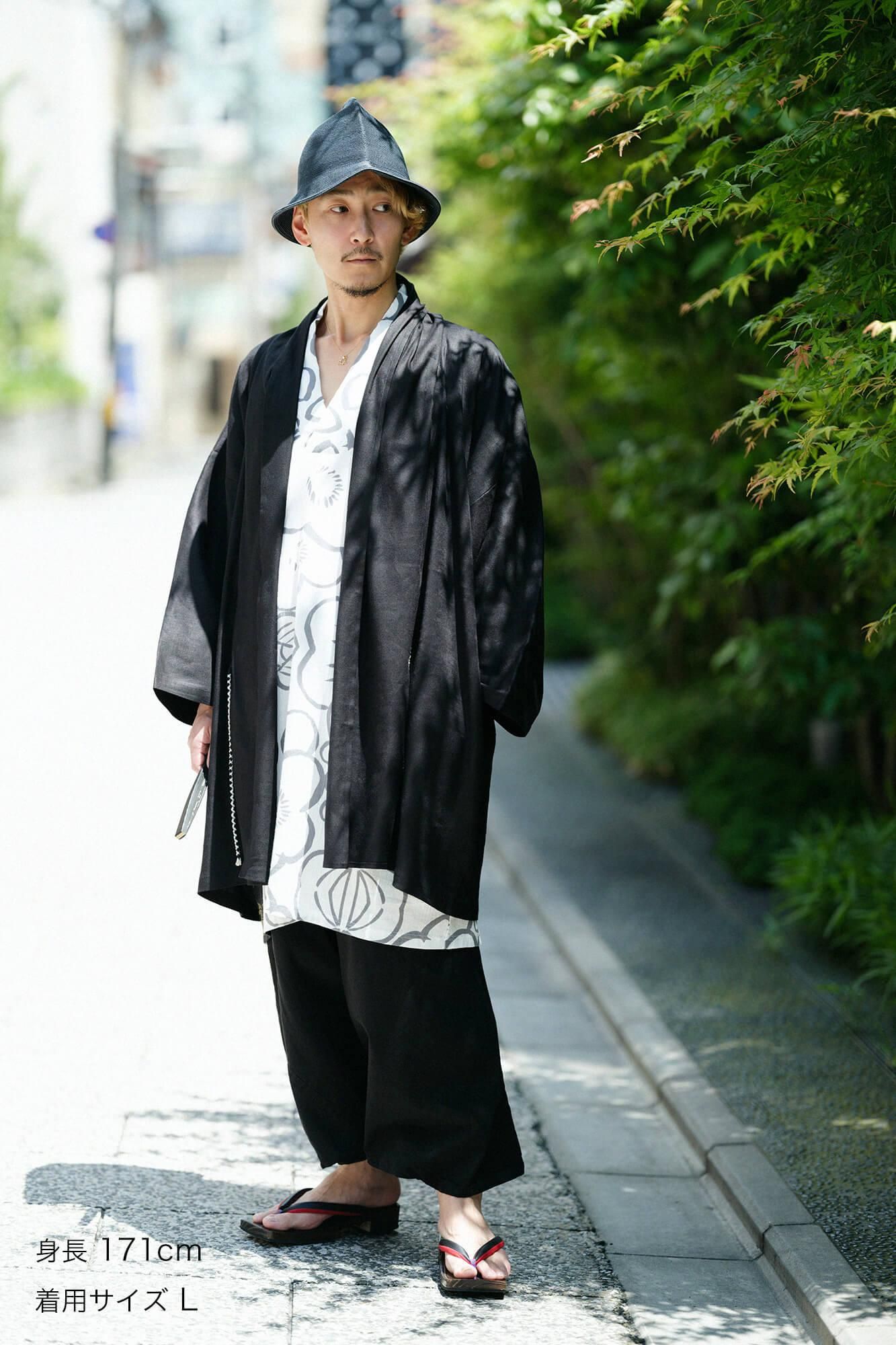 亚麻,伸展牛仔布,莫吉里袖子,短衣服,单(hithoe)/湿羽毛(螺母)