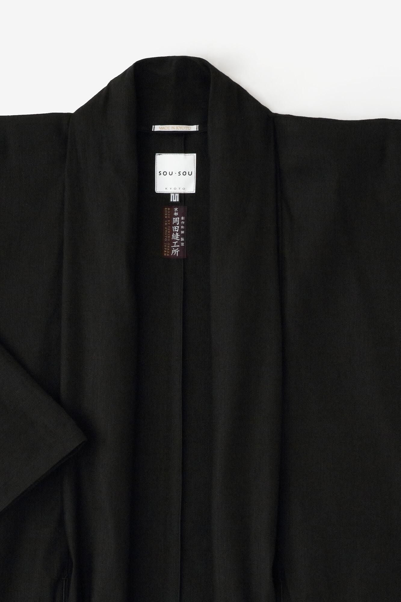 亚麻,伸展牛仔布,莫吉里袖子,短衣服,单(hithoe)/湿羽毛(螺母)