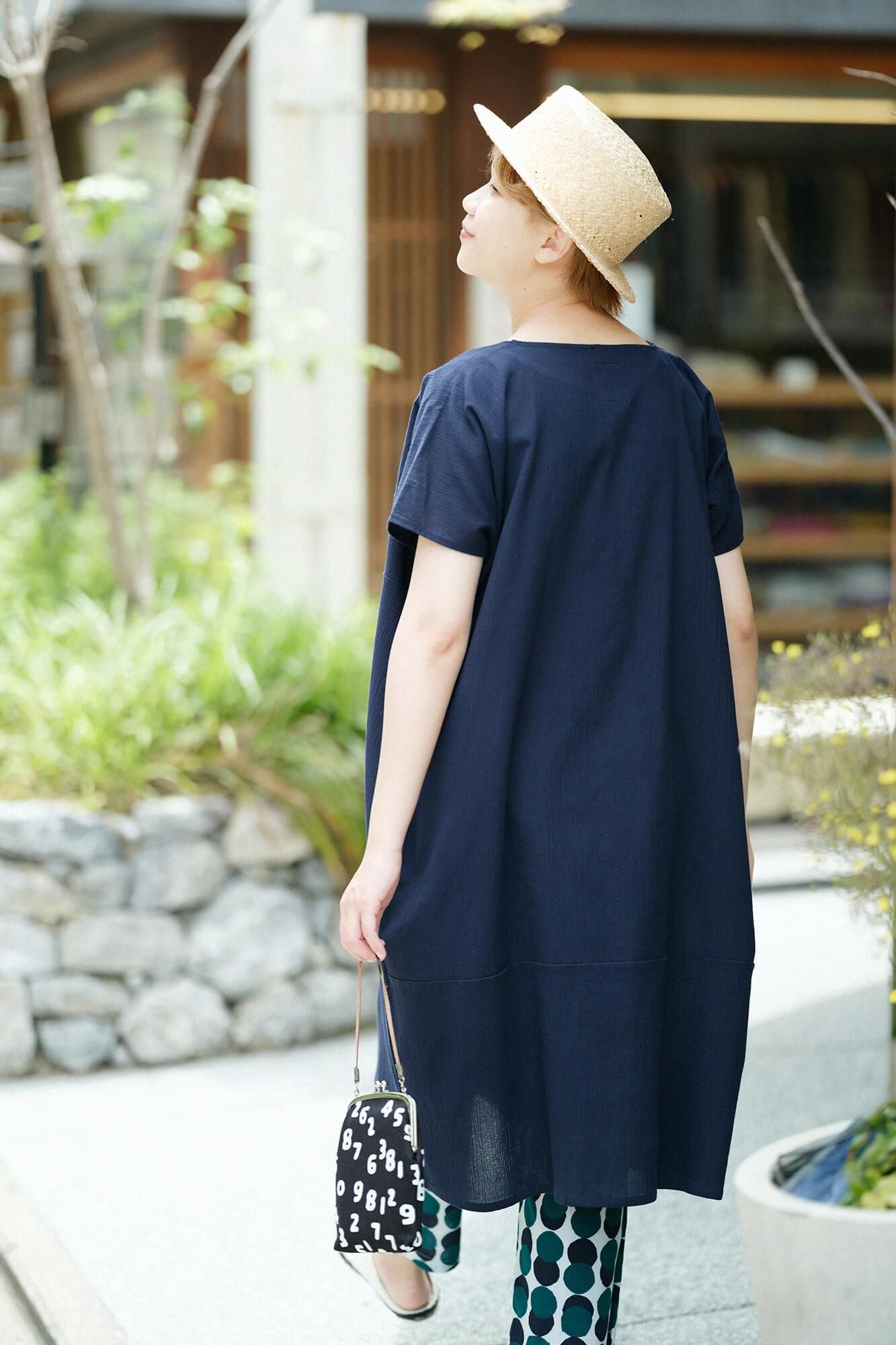 타카시마치지미 20/20 직사각형 원피스 그룹 (kumi)/남색