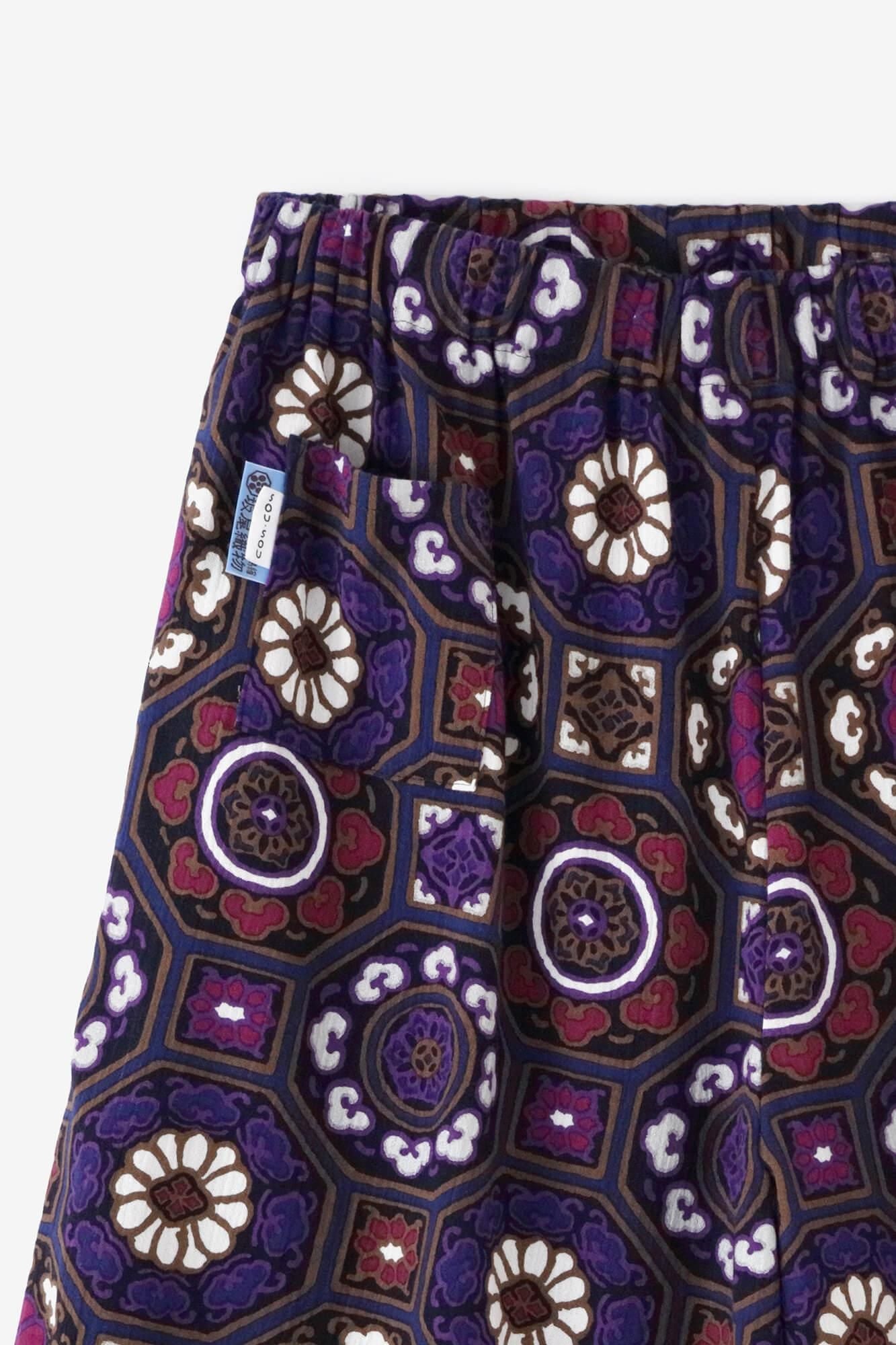 【Online】Chizimi Cotton 20/20 Wide-legged Pants Short Length/Gorgeous