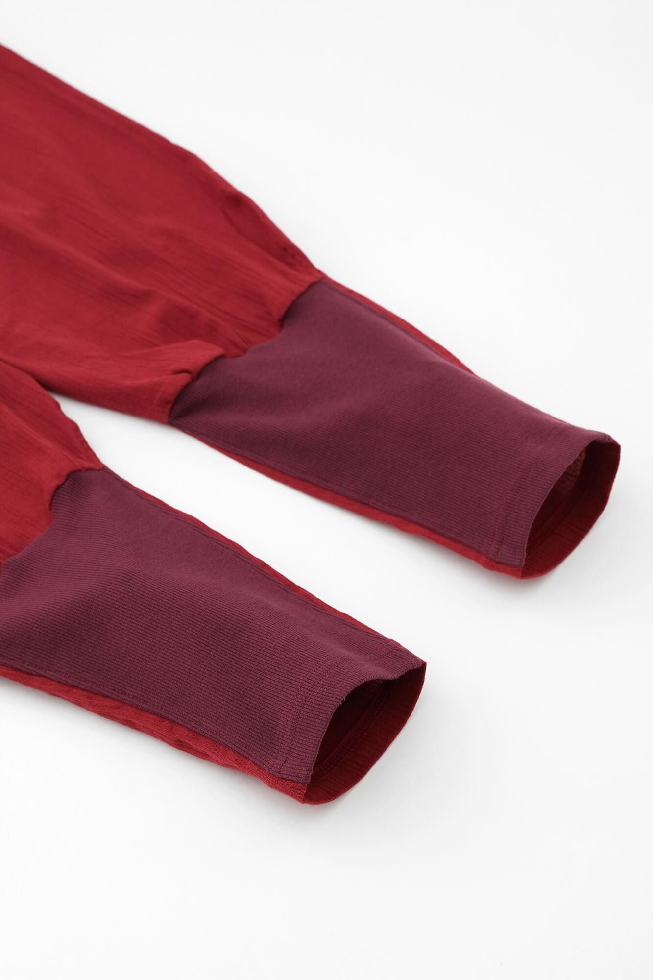 Chizimi Cotton 20/20 Harem Pants / Dark Red