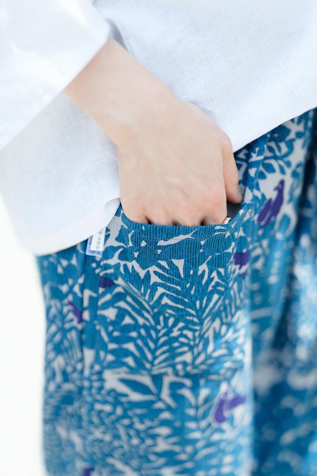 高島縮棉 20/20工人褲/鳥聲