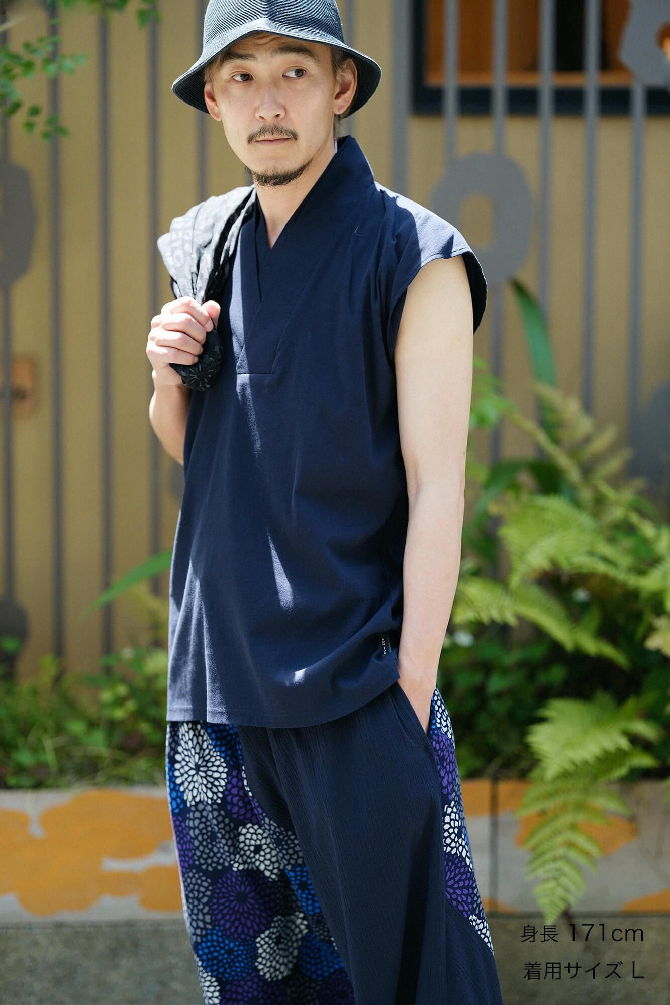 Takashima Chijimi 40/40 Ärmelloser Halbkragenstil/Tomekon