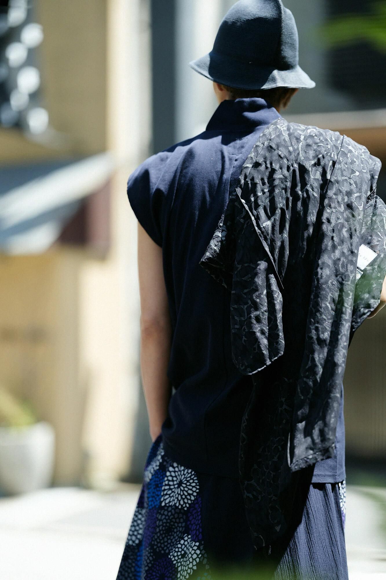 Takashima Chijimi 40/40 Ärmelloser Halbkragenstil/Tomekon