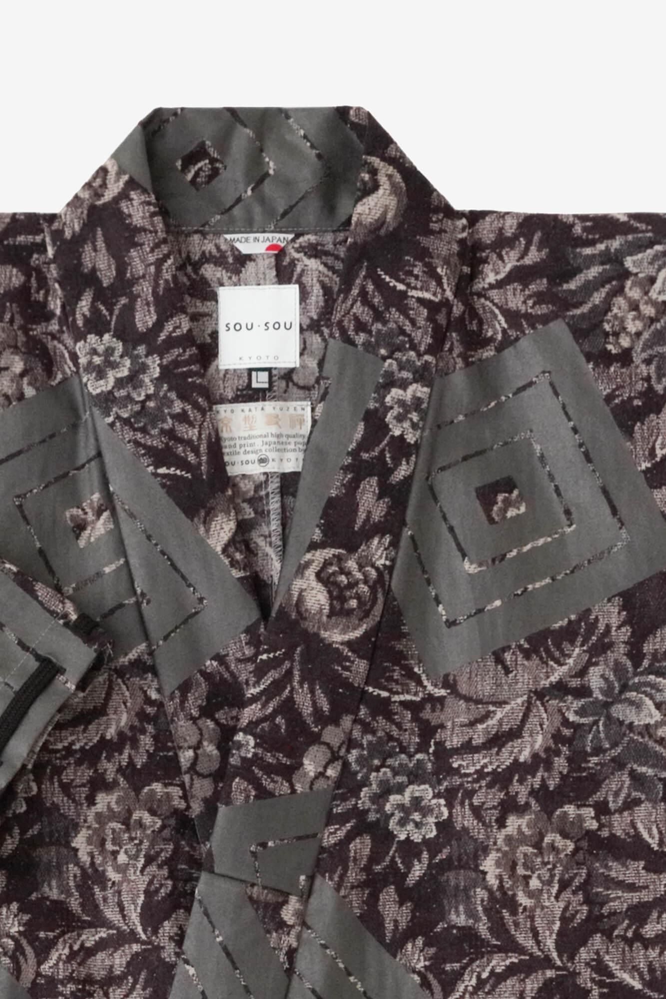 麻 帷子簡易和服(katabira)/唐花和山十八番