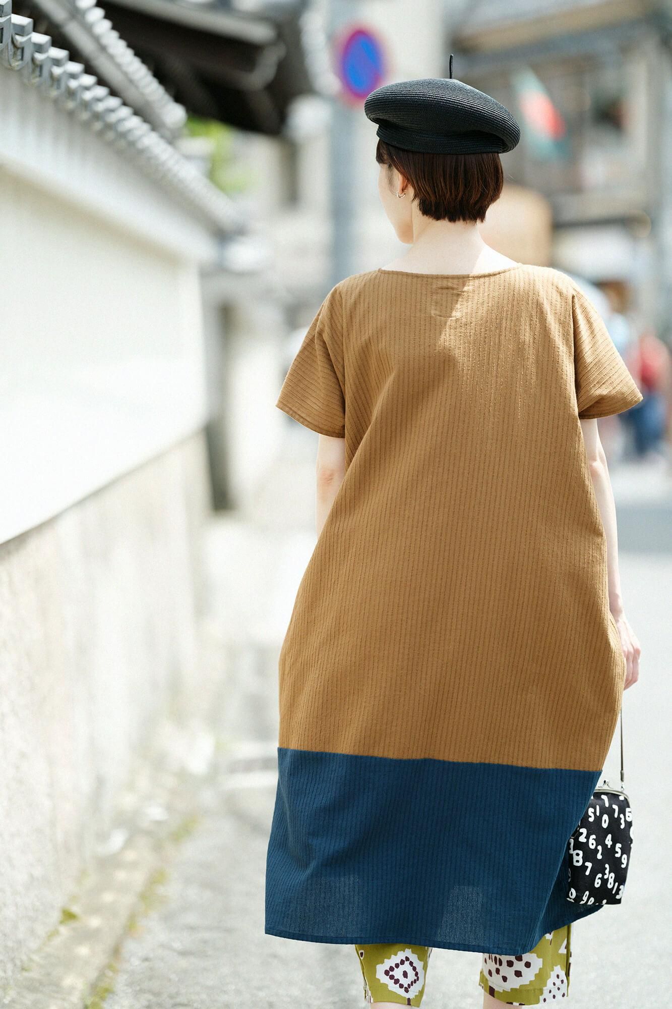 타카시마치지미 40/20 아키하 직사각형 원피스 버그/아가우드 컬러 x namdo nezu