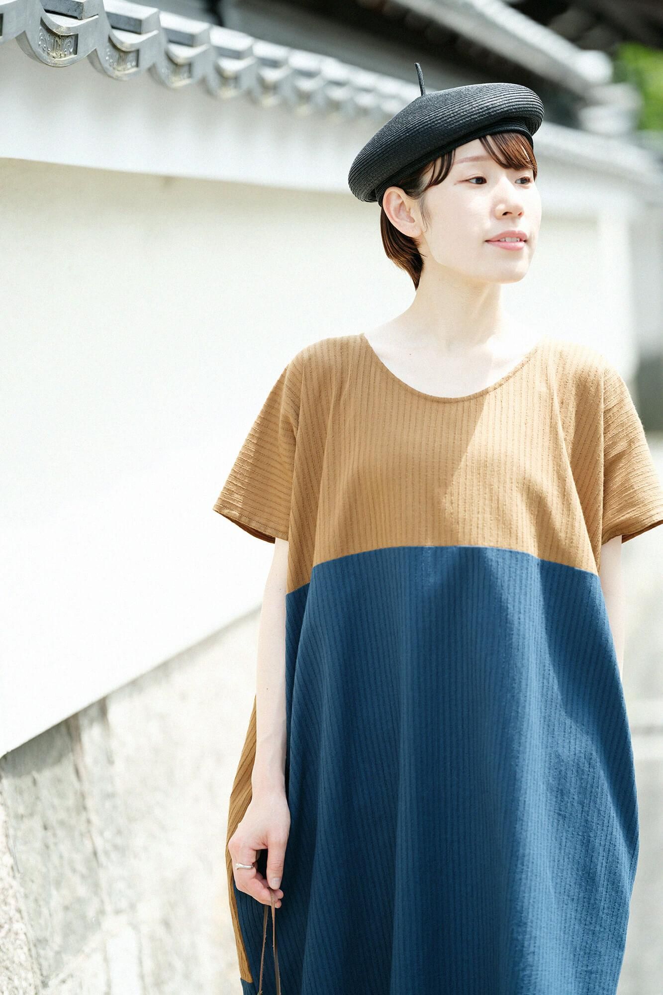 타카시마치지미 40/20 아키하 직사각형 원피스 버그/아가우드 컬러 x namdo nezu