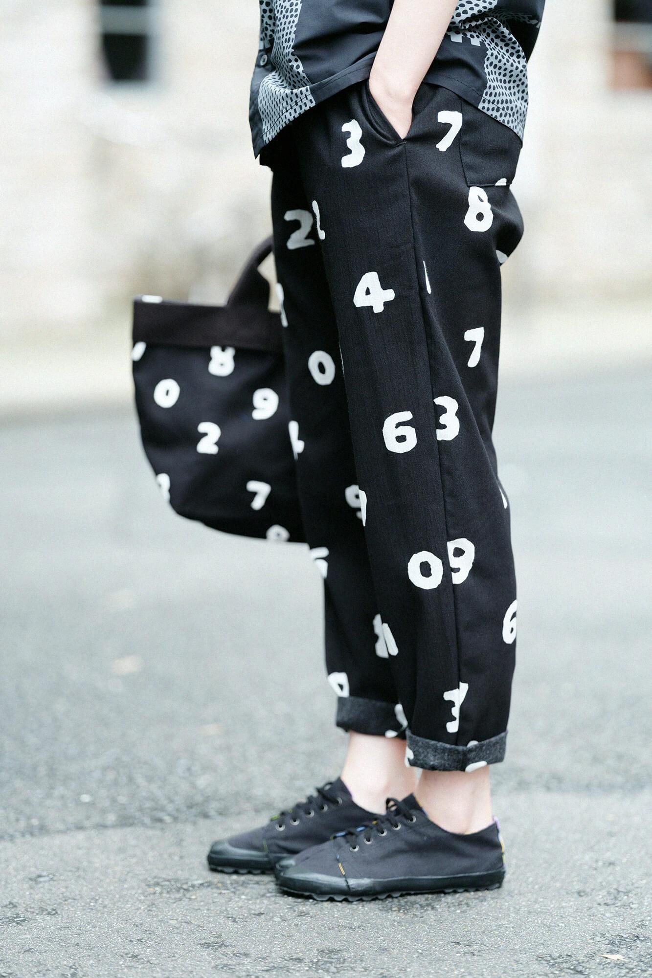 【官網限定】高島縮棉 20/20休閒窄管長褲/ SO-SU-U十數黑色