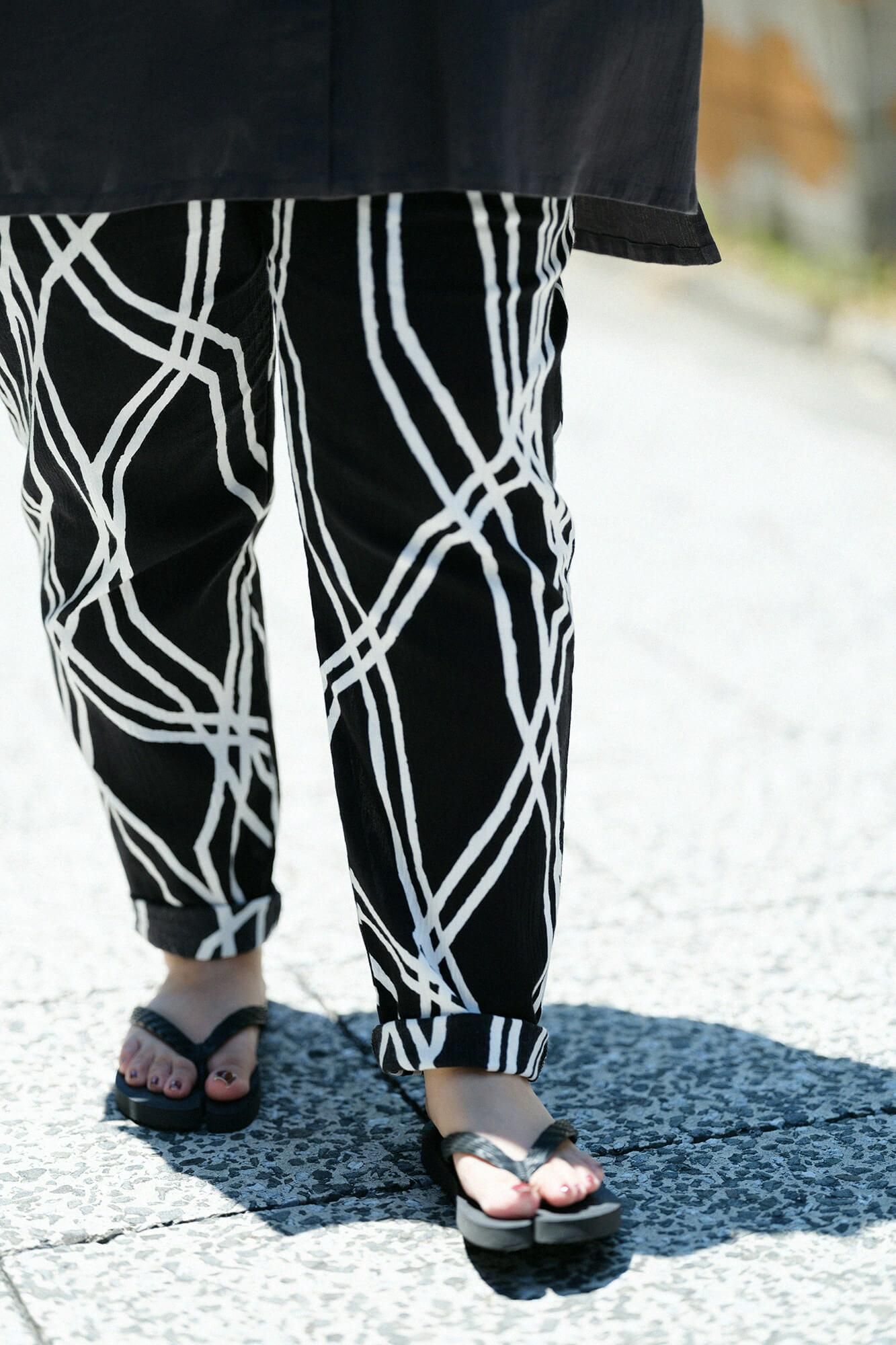 高島縮棉 20/20休閒窄管長褲/糾纏