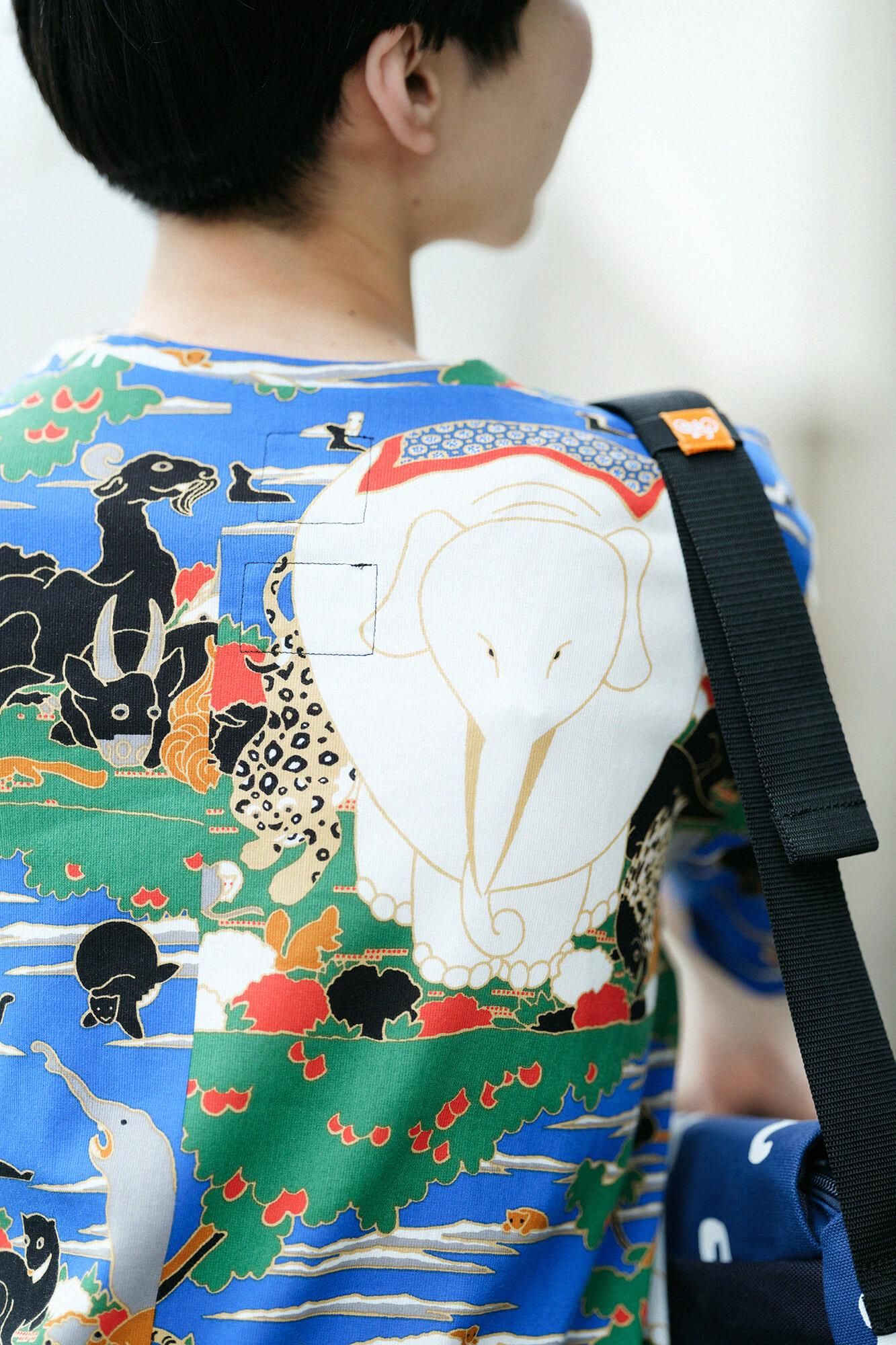 【期間限定10%OFF】高島縮棉 40/40短袖T-shirt /伊藤若冲 鳥獸花木圖屏風 再現接續(※預計於5月中發送)