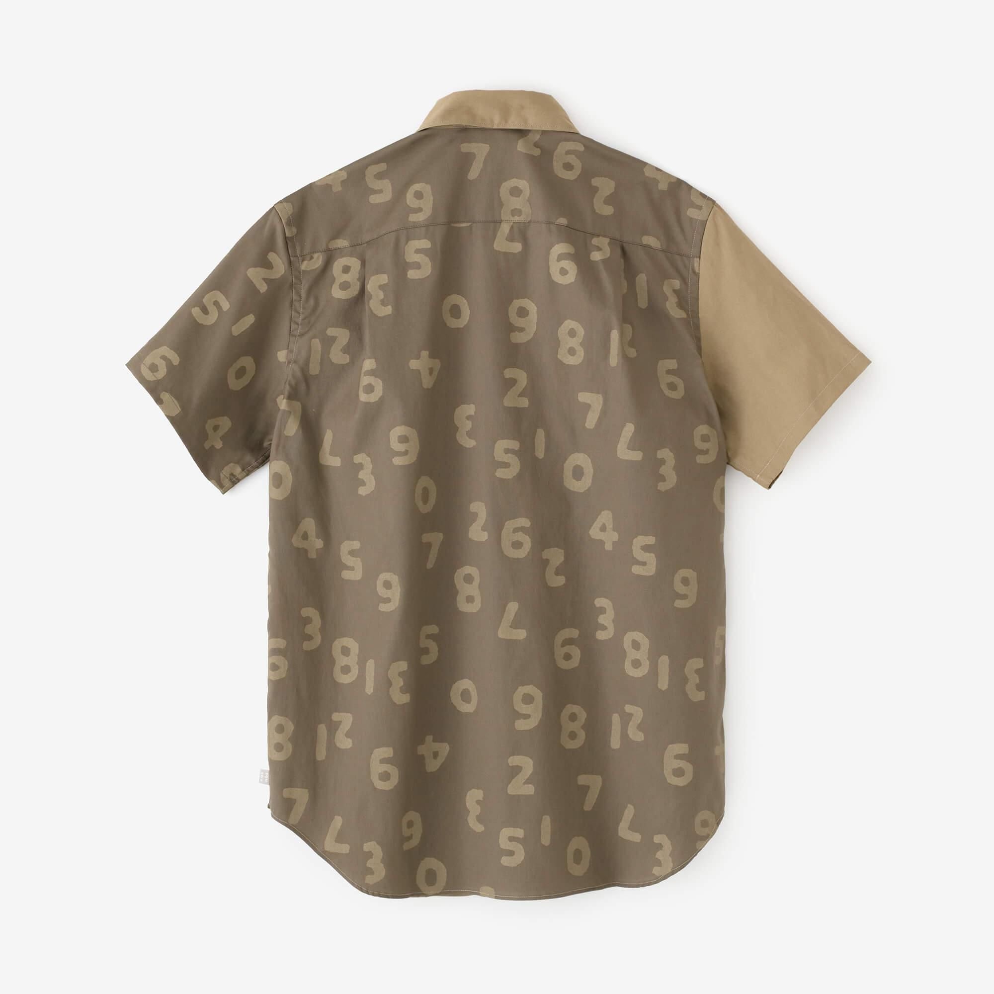 【net限定30%OFF】80双オックス 半袖シャツ/路考茶(ろこうちゃ)×SO-SU-U昆(こん) 上下(しょうか)