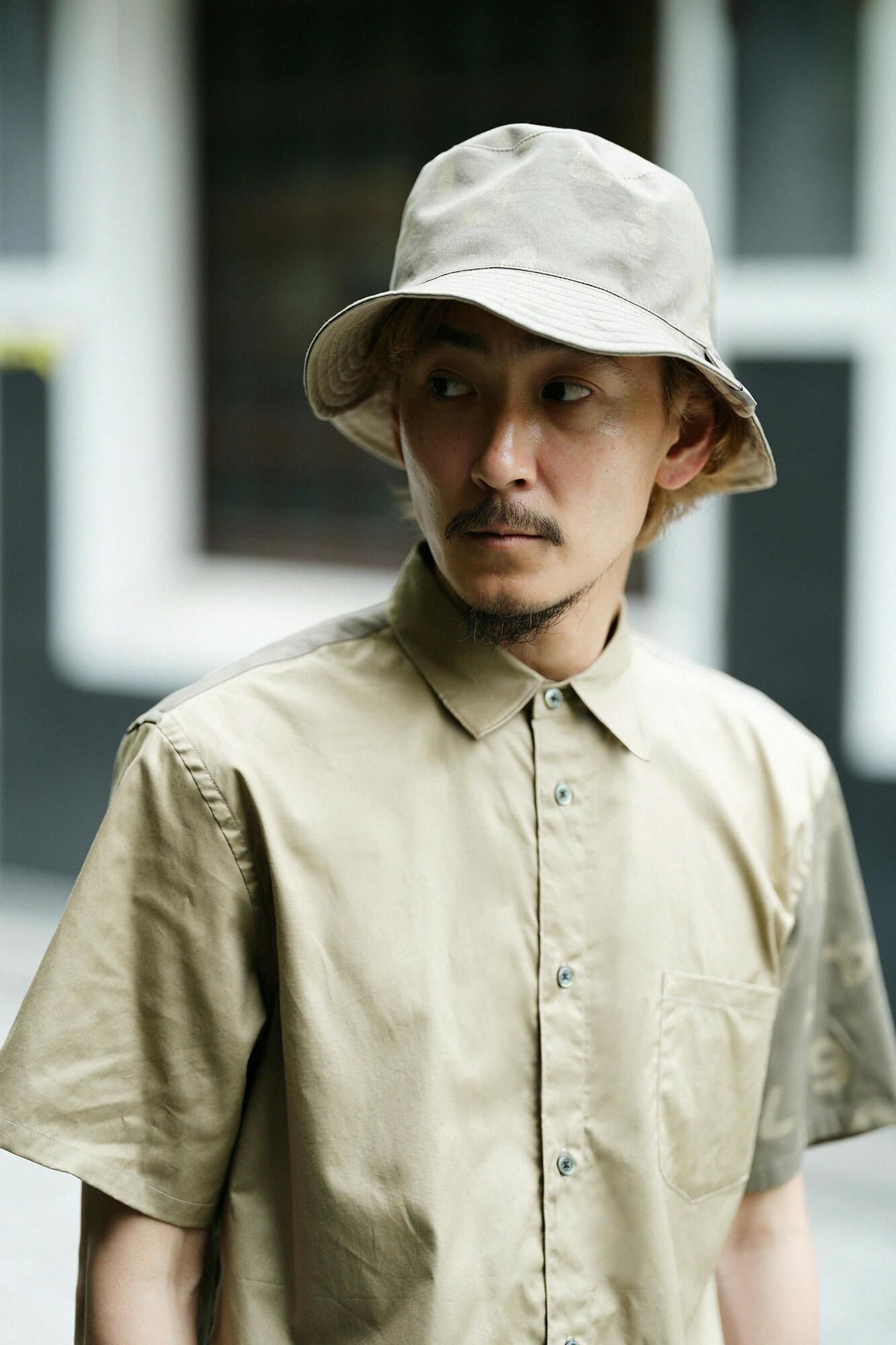 【net限定30%OFF】80双オックス 半袖シャツ/路考茶(ろこうちゃ)×SO-SU-U昆(こん) 上下(しょうか)