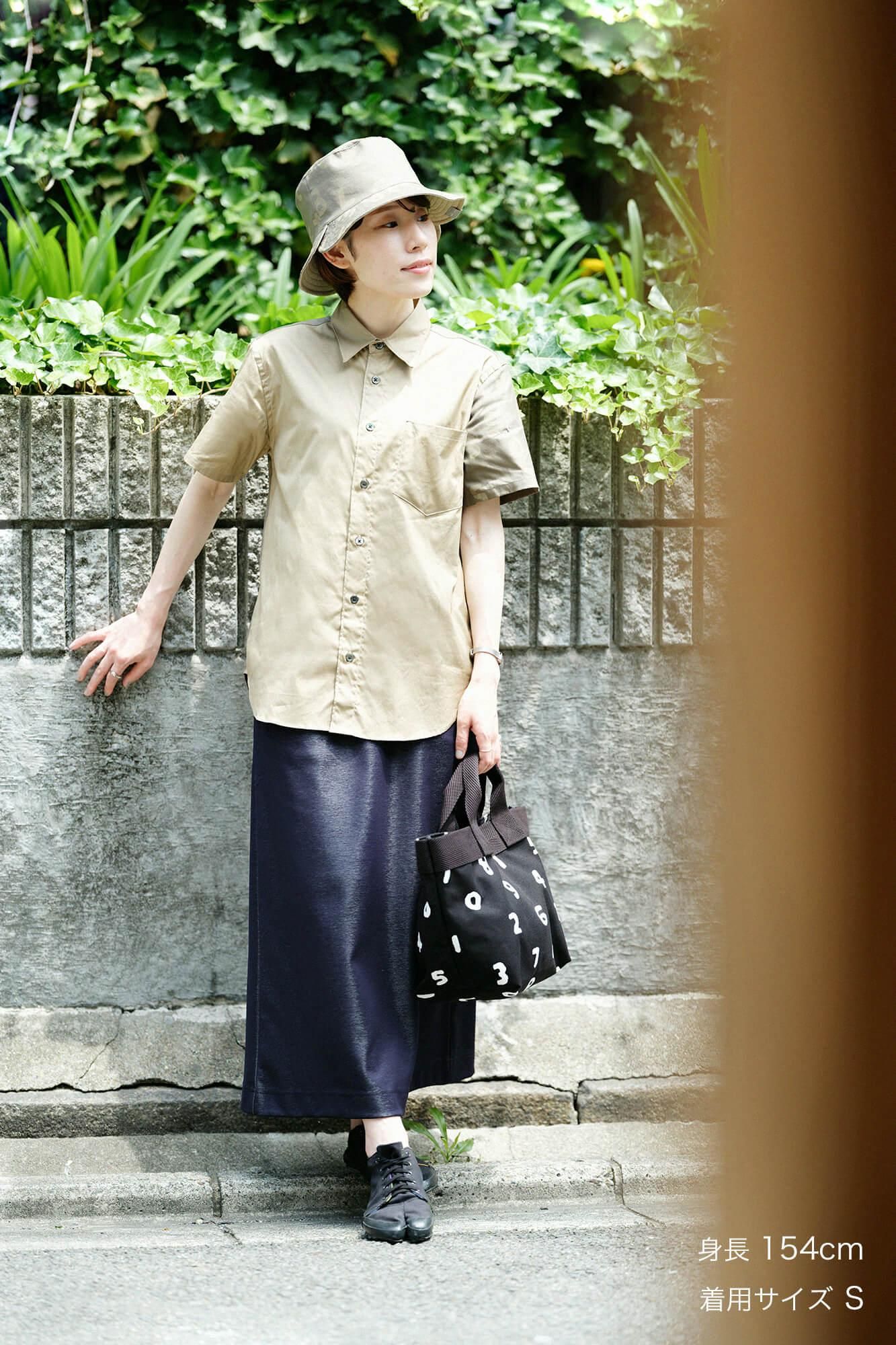 【net限定30%OFF】80双オックス 半袖シャツ/路考茶(ろこうちゃ)×SO-SU-U昆(こん) 上下(しょうか)