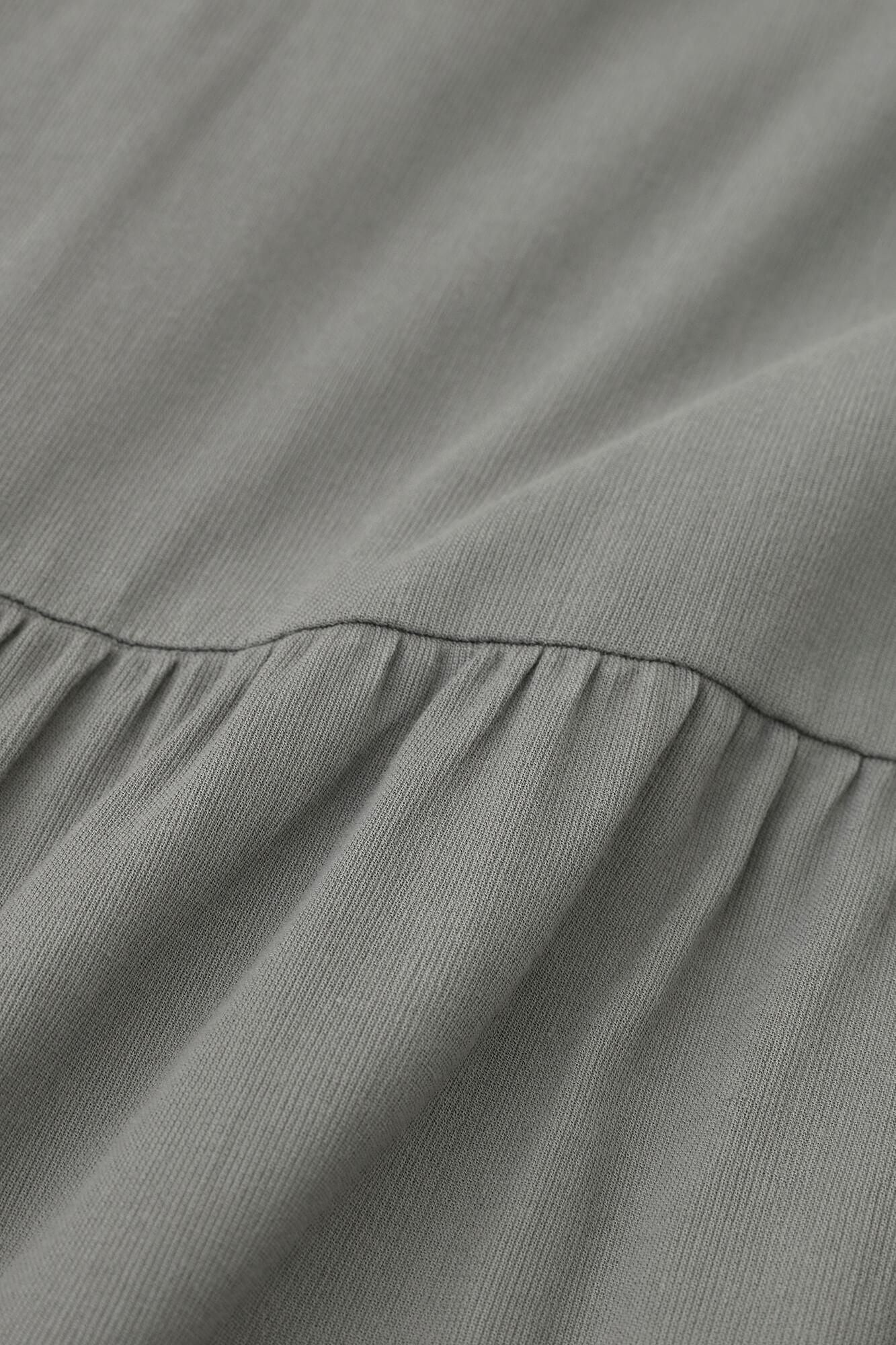 高島縮棉 40/40皺紋褶紋洋裝/薄灰色