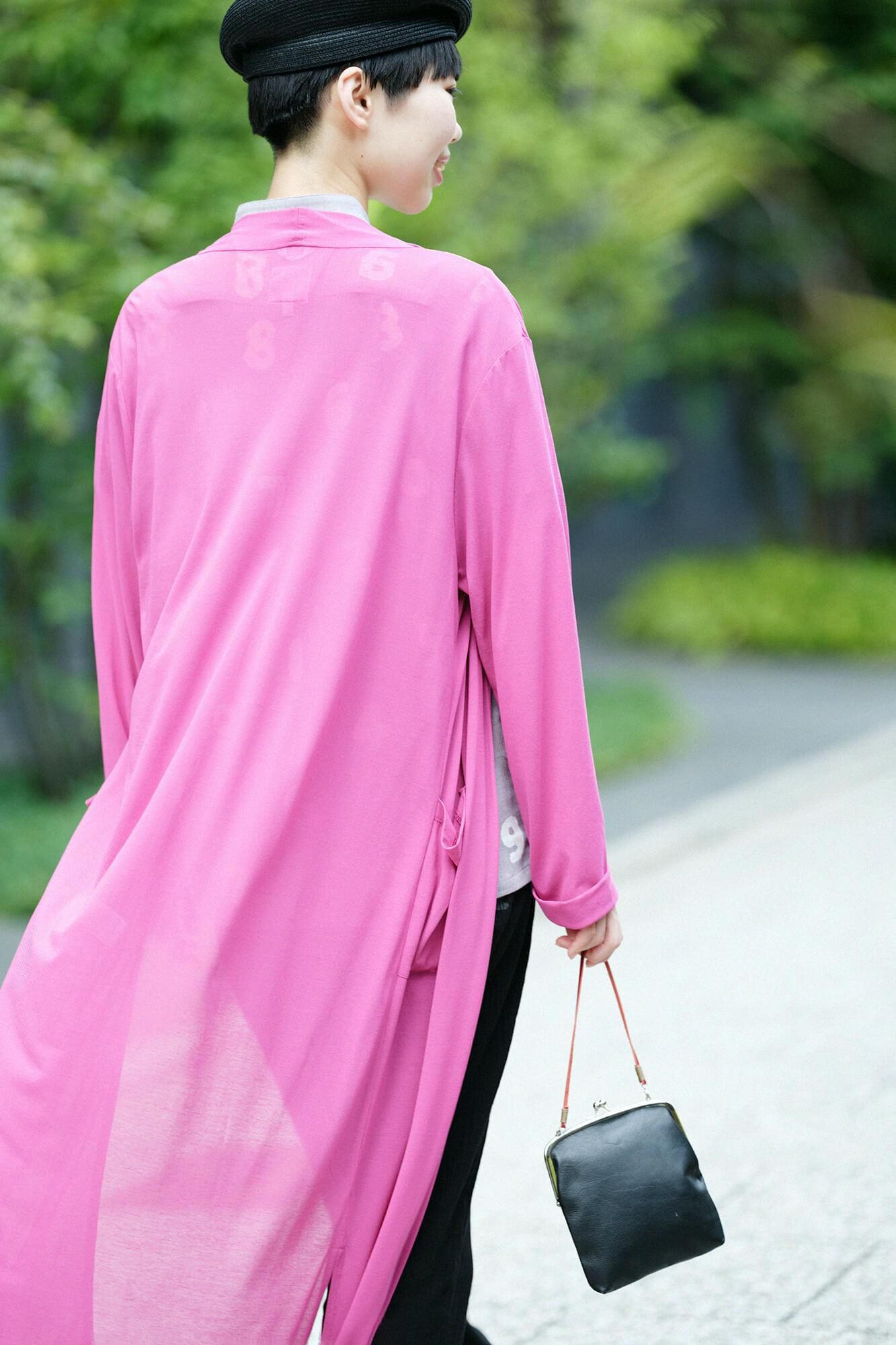 CSS Cotton Long Cardigan / Dark Pink