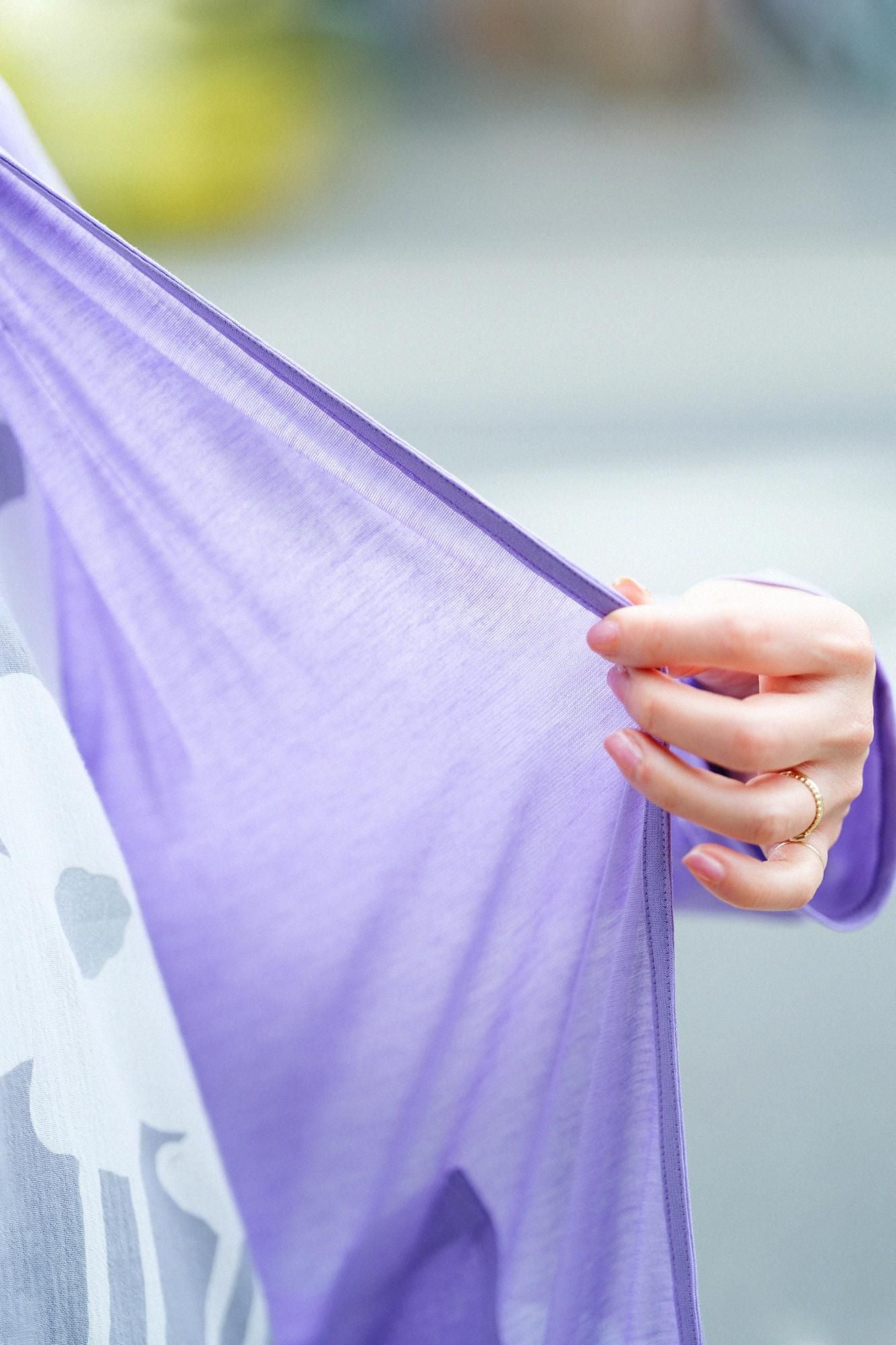 CSS棉花长开衫/淡紫色颜色