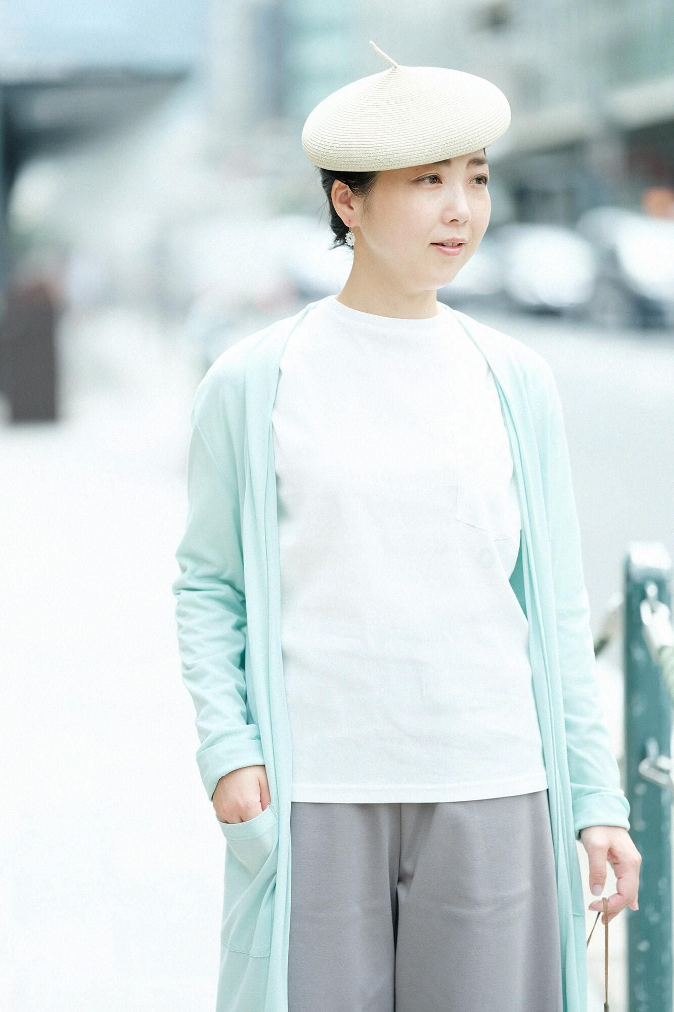 CSS純棉 長開衫/淺黃綠色