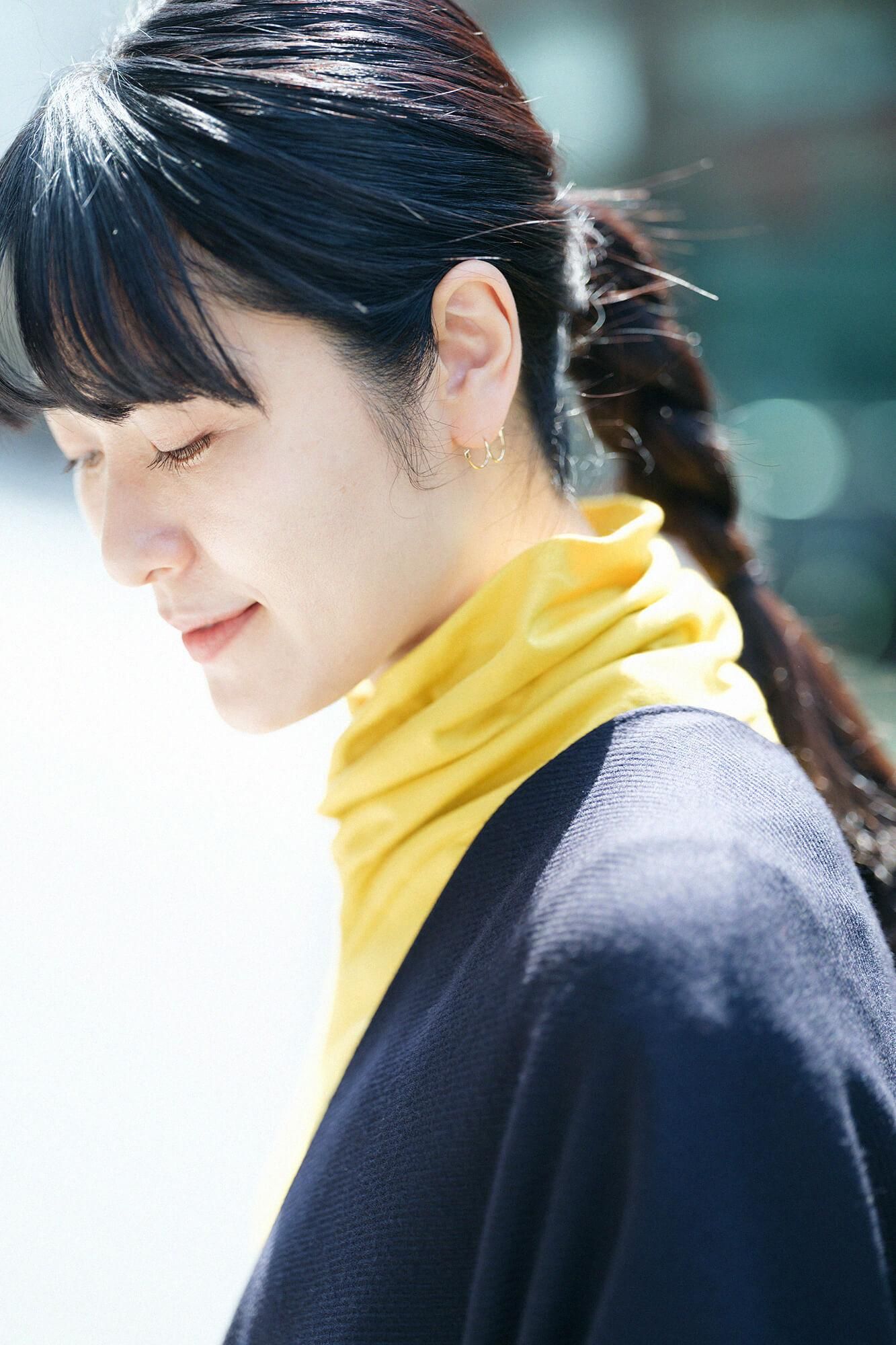 근청 시보리 양면 아미 에리마키지반/물방울 황금색 (공작새) x 유백색