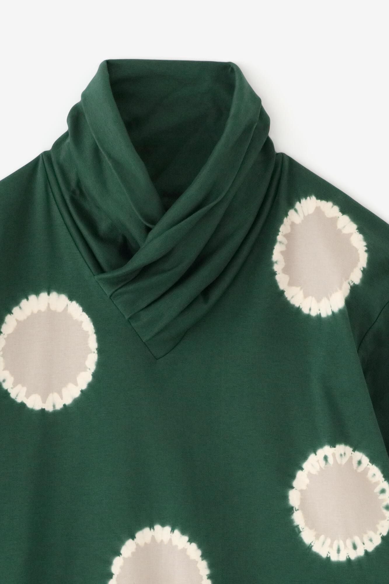 근청 시보리 양면 아미 에리마키지반/물방울 미도리 x 실크 마우스