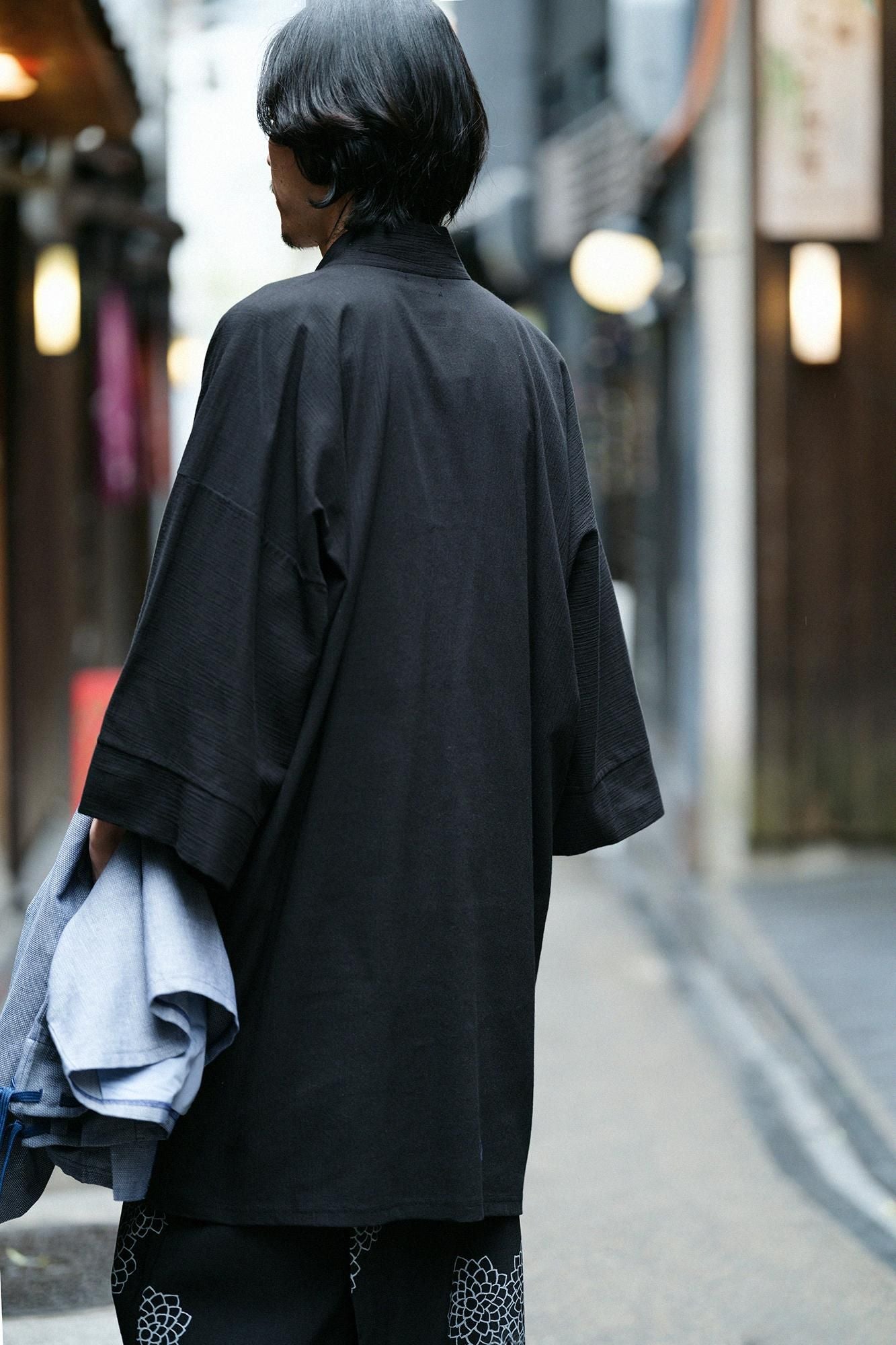 高島縮棉 20/20長風靡/黑色