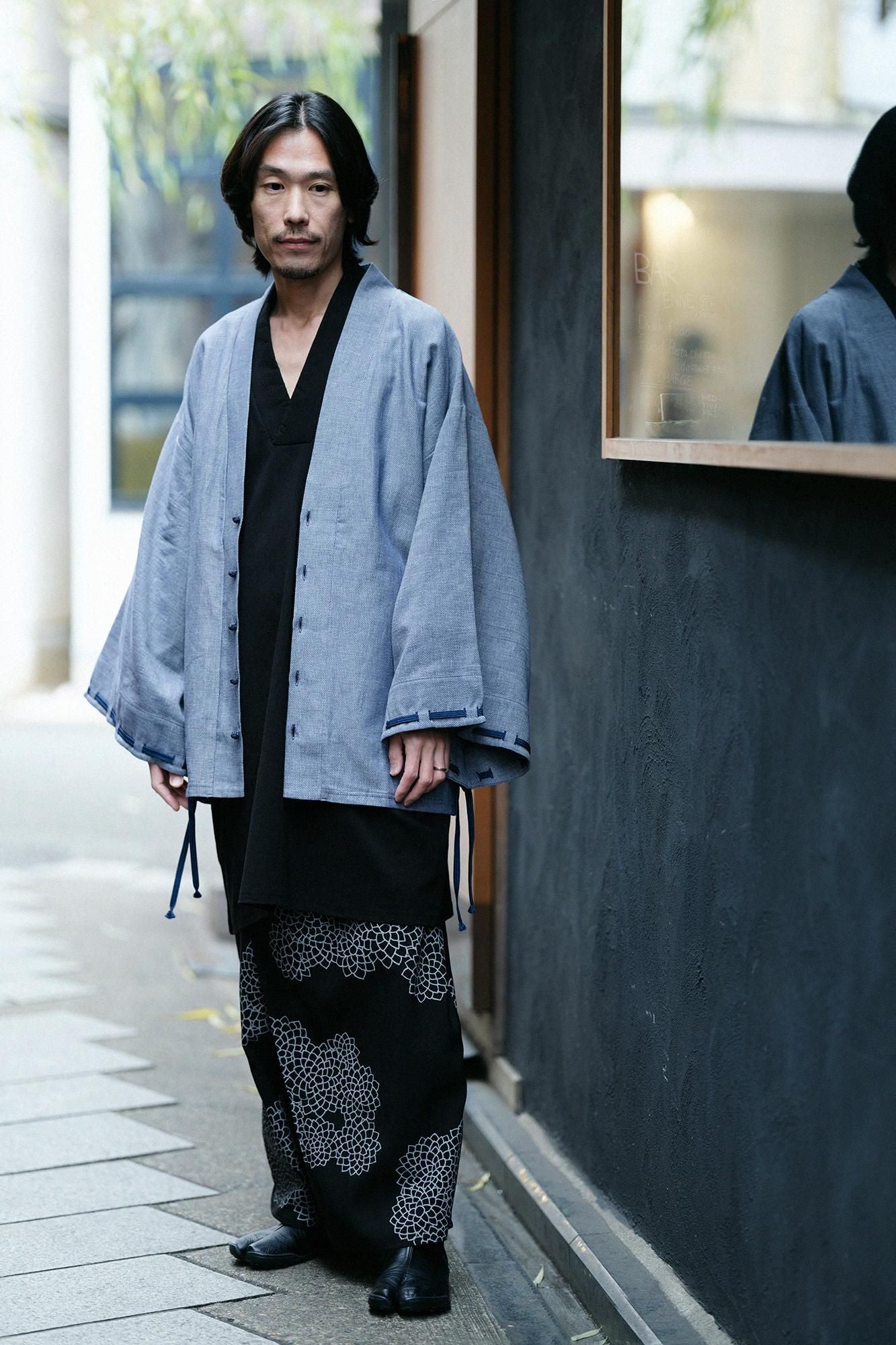 高島縮棉 20/20長風靡/黑色