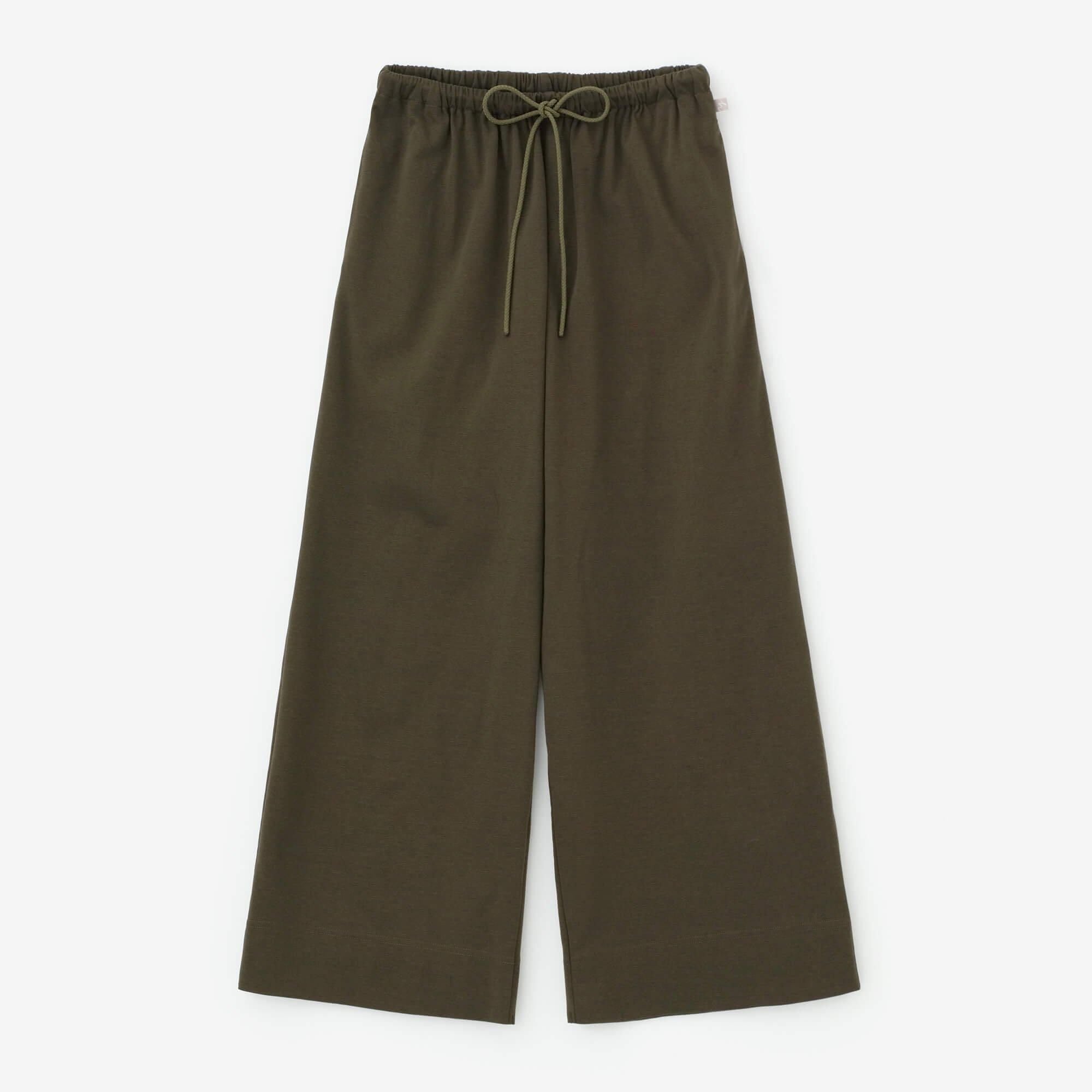 羅紋針織布闊腿褲2.0 /橄欖綠