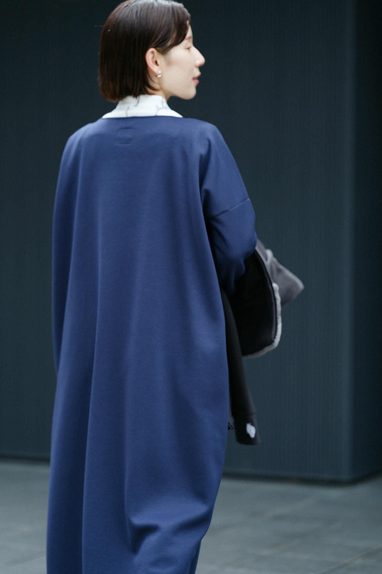 DRYMASTER(R)瓦楞針織 B.N.連身裙 超長版/深藍色