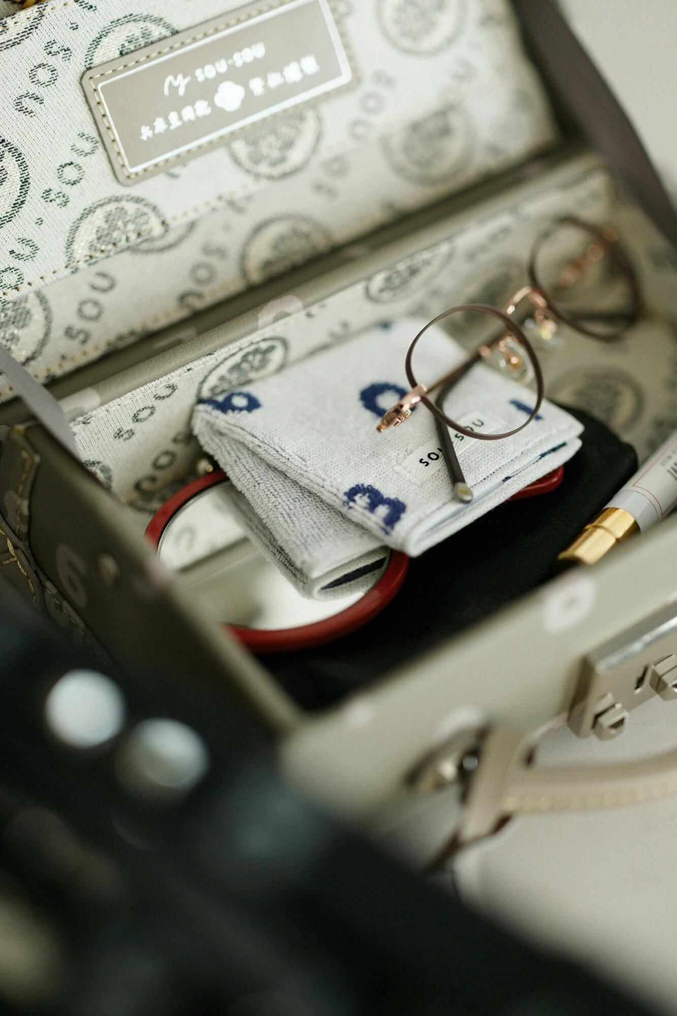 SOU・SOU×匠乃固鞄(R) ミニトランク/SO-SU-U 茶気鼠(ちゃけねず)