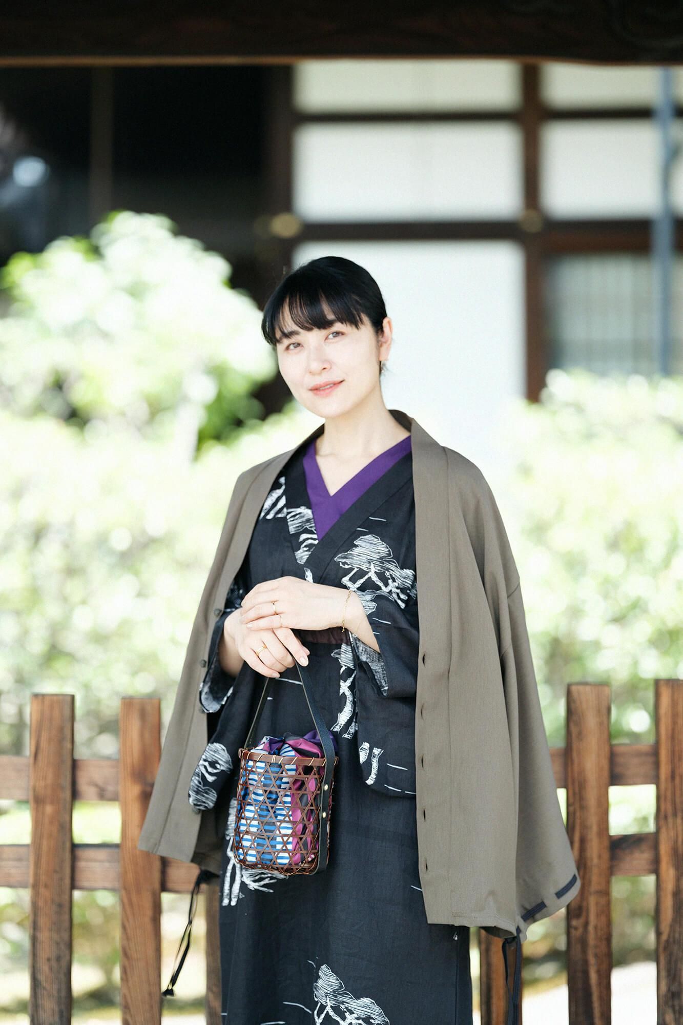 亚麻浴衣御手/松布