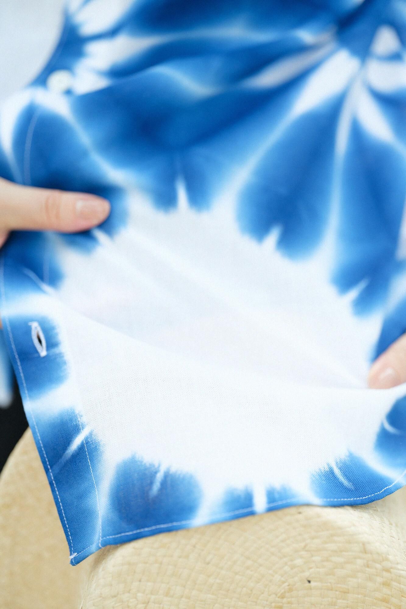 【online한정】이세모멘 Arimatsu Narumi시보리 반팔셔츠/ Zhang Zheng 아사노하(Asanoha) 1