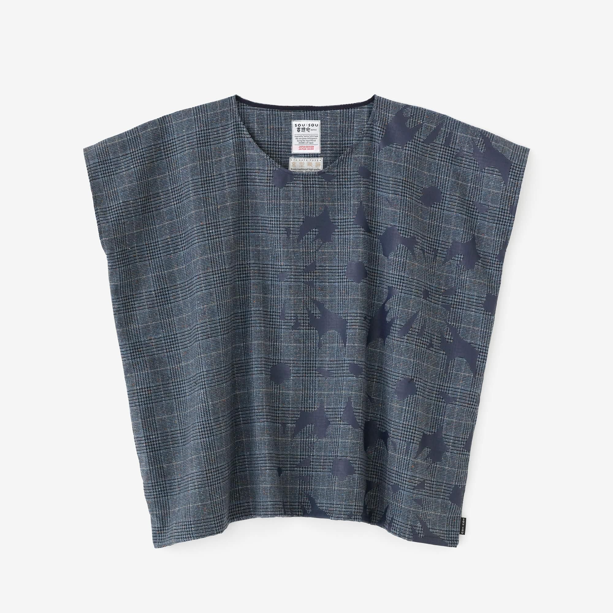 いそ様No.2 千鳥格子織（ちどりごうしおり） 四角衣（しかくい）／おおらか