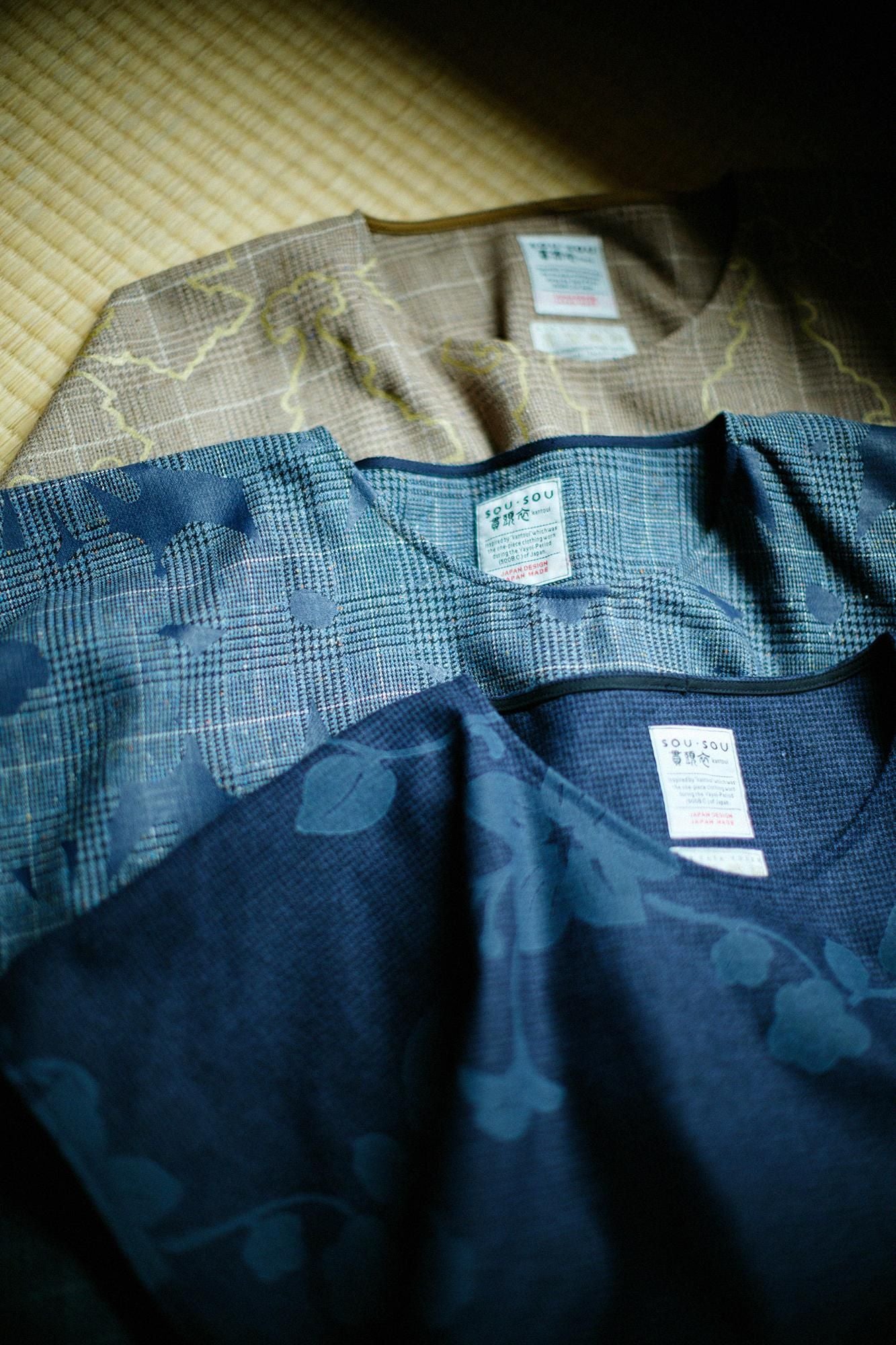 【net limited】Houndstooth Weave Square Top / Oraka Greyish Blue