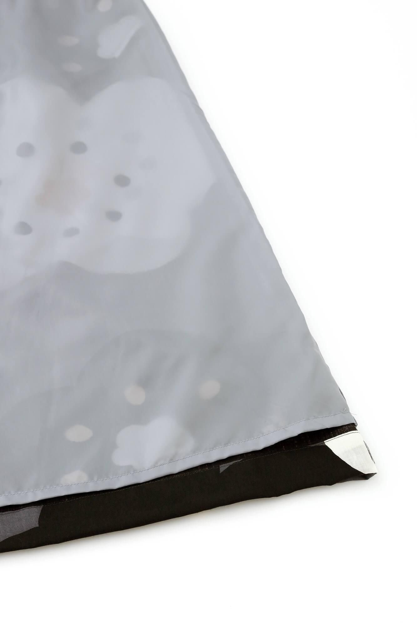 Muslin Wool Long Skirt / Dark Grey Smile