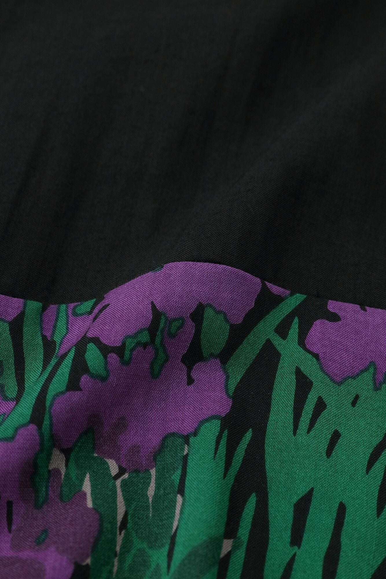 【net限定20%OFF】モスリン 薙刀かり衣(なぎなたかりごろも)/濡羽色(ぬればいろ)×光琳(こうりん) 燕子花図屏風(かきつばたずびょうぶ) 写し(うつし)