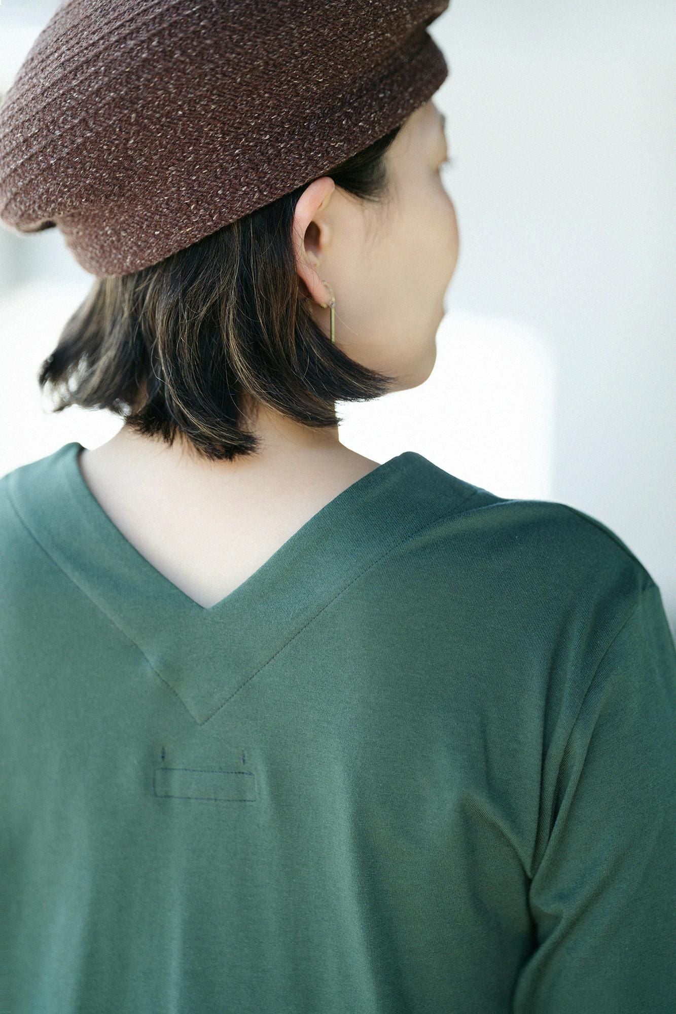 No-collar Jiban Different sleeves 30 single / green moss (Aogoke) x nurebairo