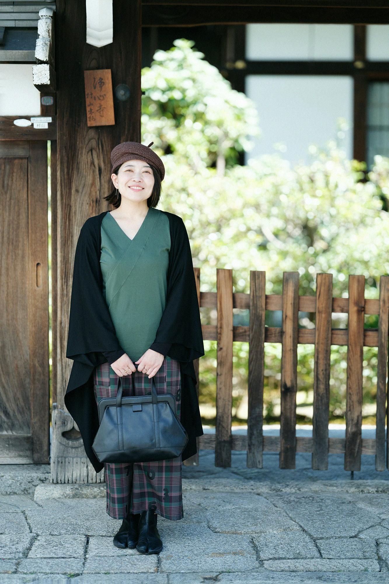 No-collar Jiban Different sleeves 30 single / green moss (Aogoke) x nurebairo