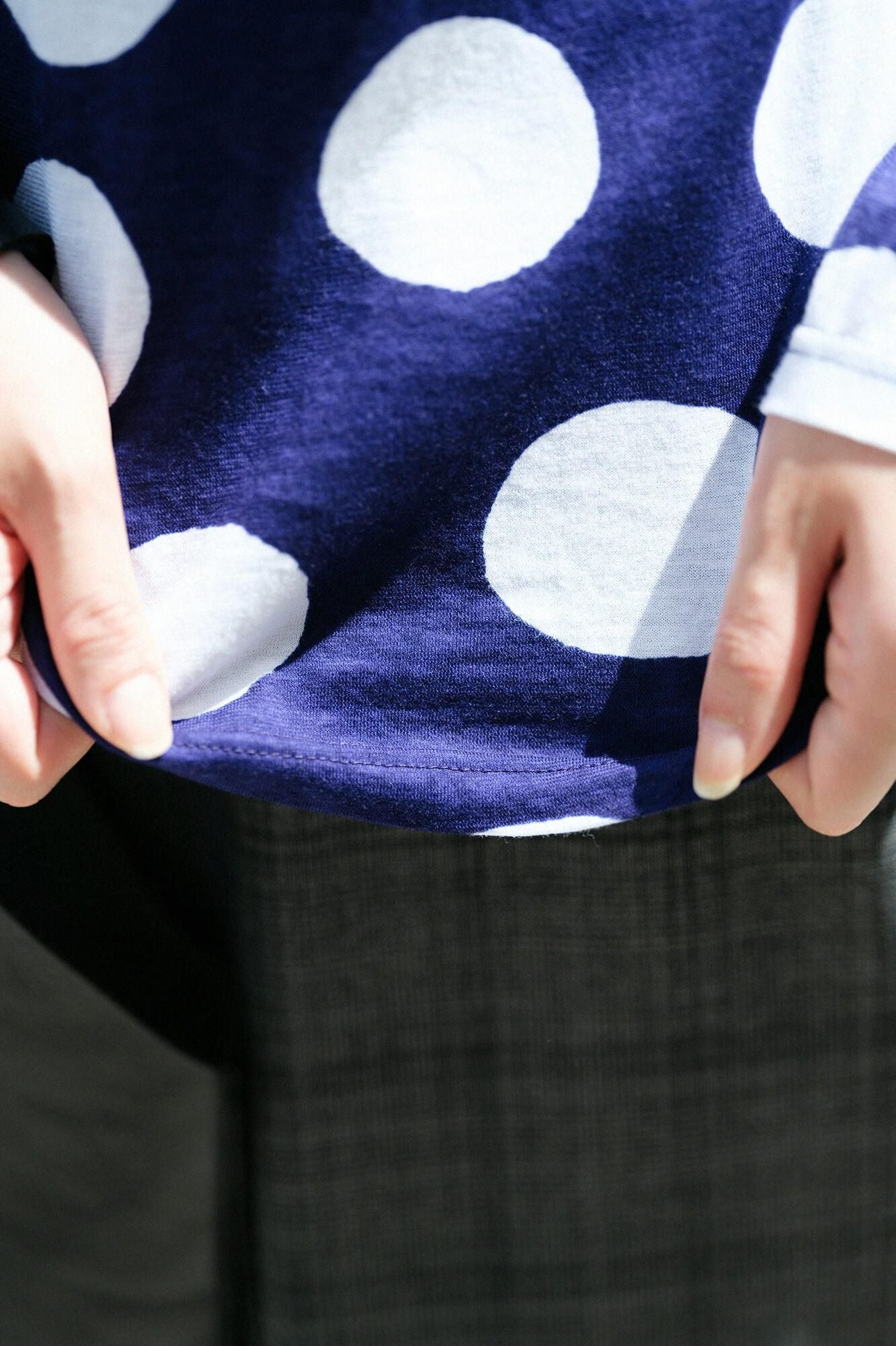 拉出领,全长/水玉,深蓝色