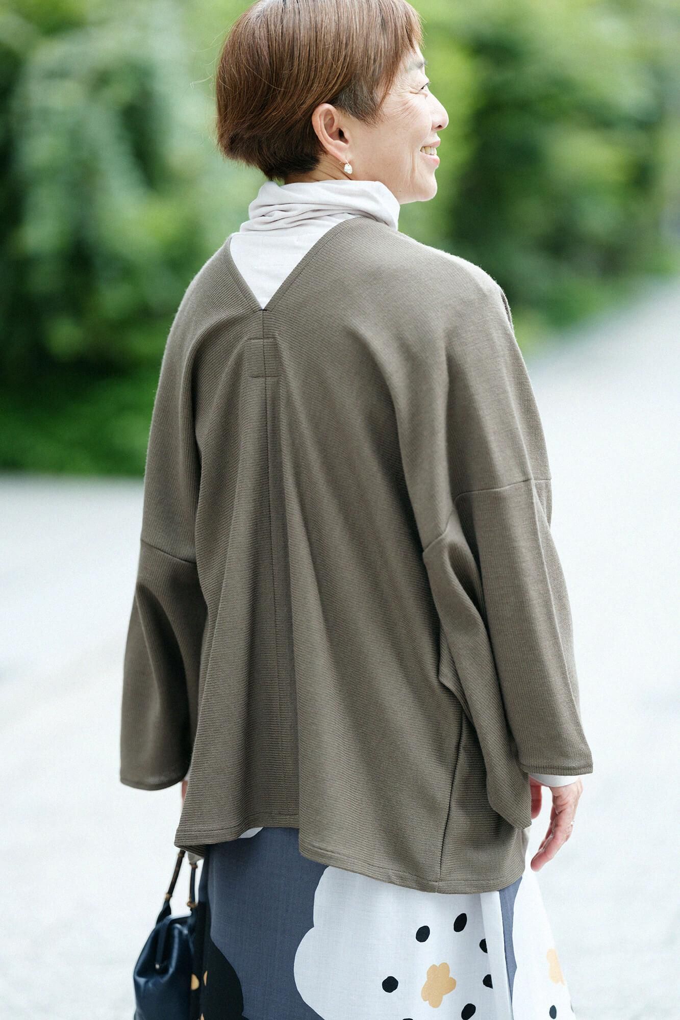 Combed Yarn Hatsuki Cardigan / Charcoal Brown