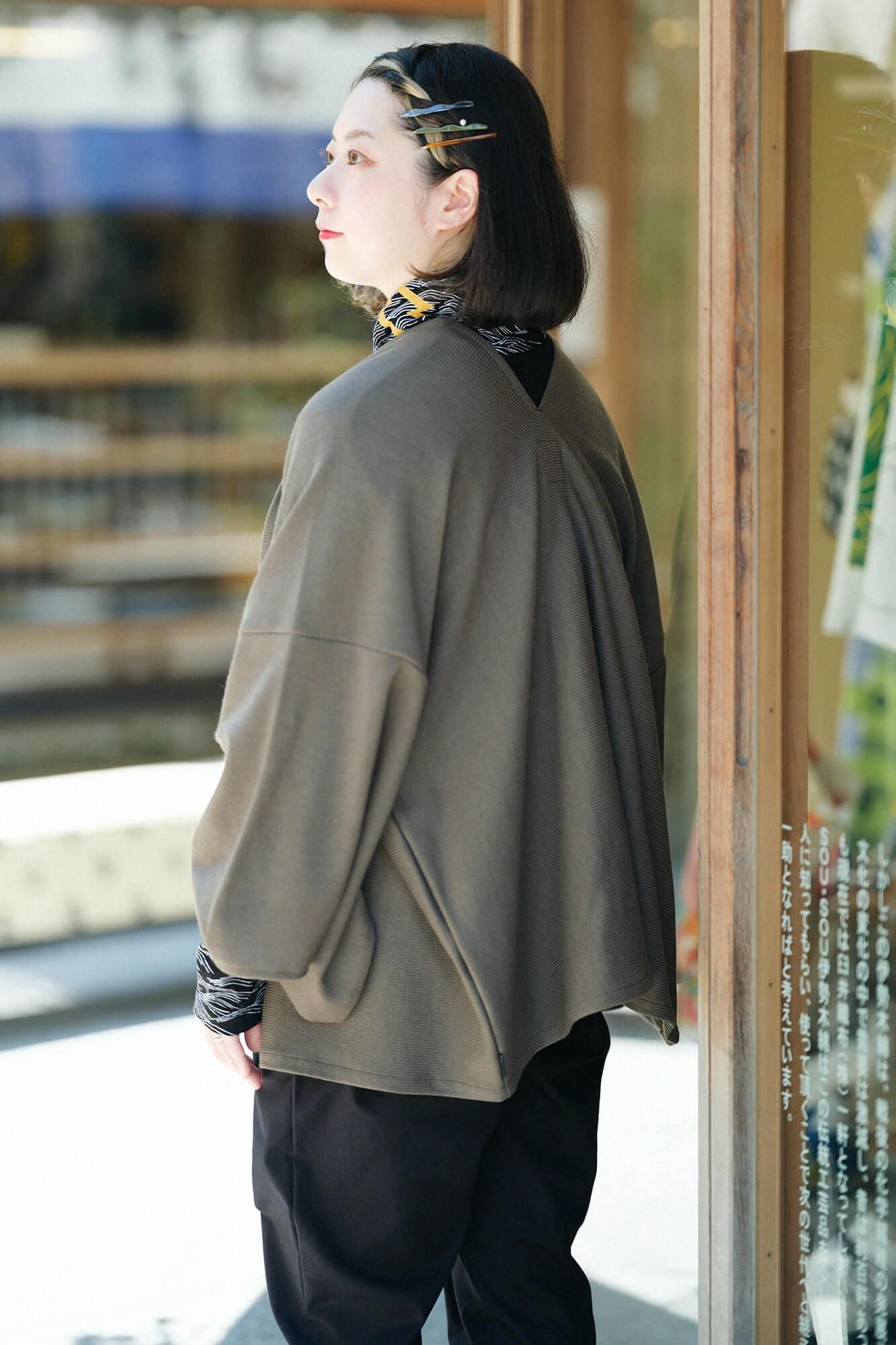 Combed Yarn Hatsuki Cardigan / Charcoal Brown