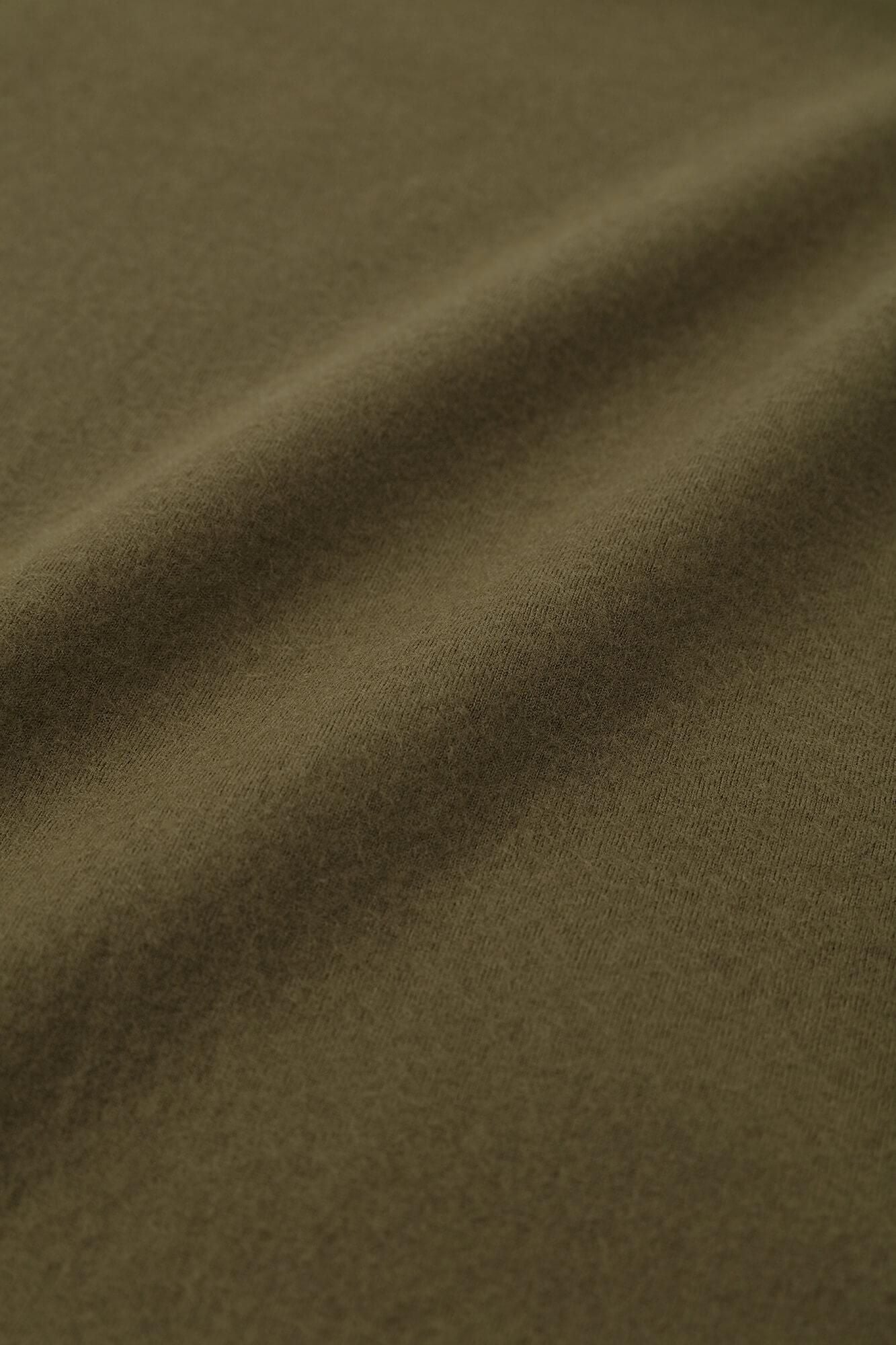 梳毛 針織圓弧袖襯衫 細領 短版/璃寛茶色