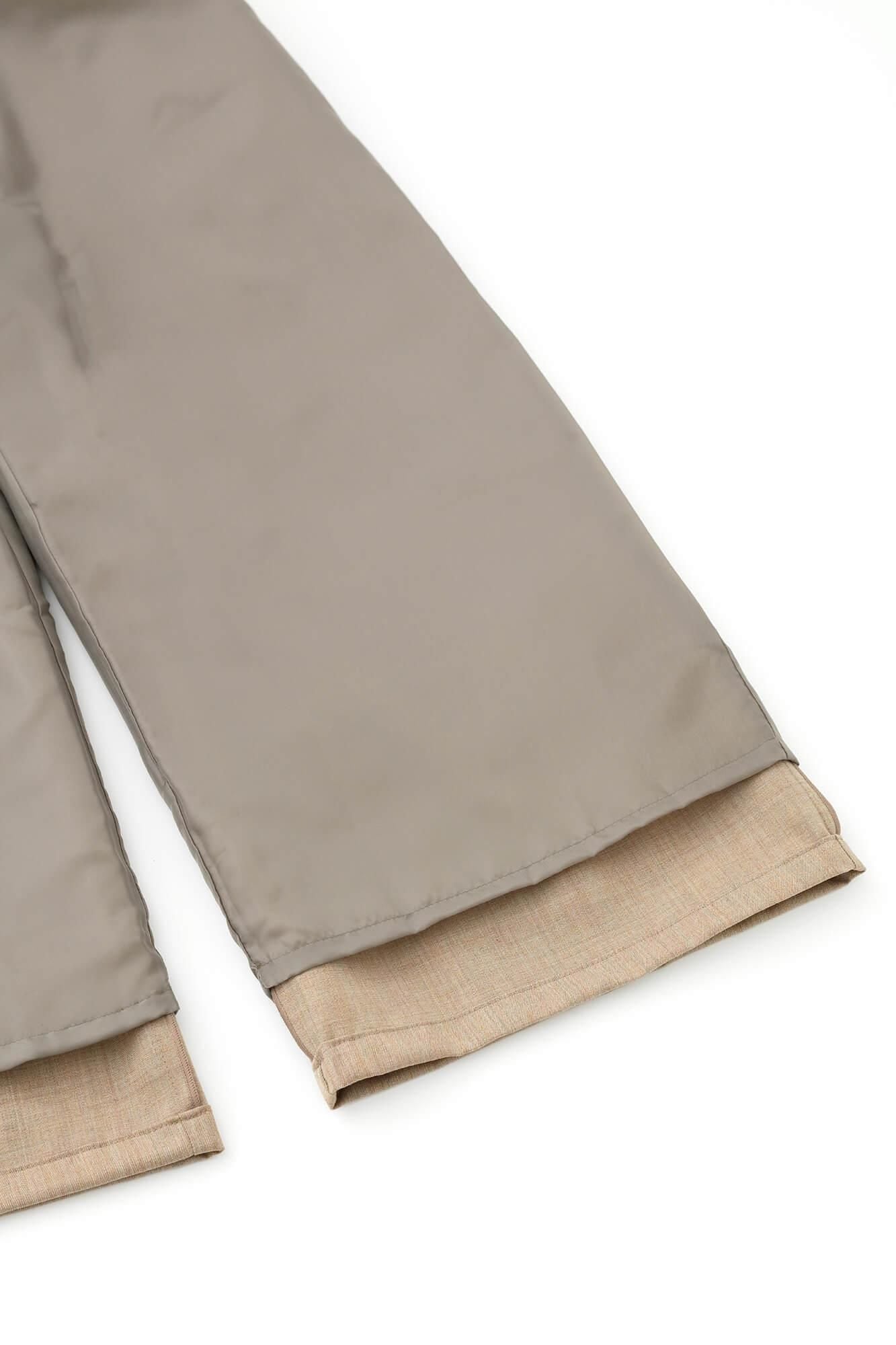 Combed Yarn Square Pockets Monpe Pants / Pinkish Brown