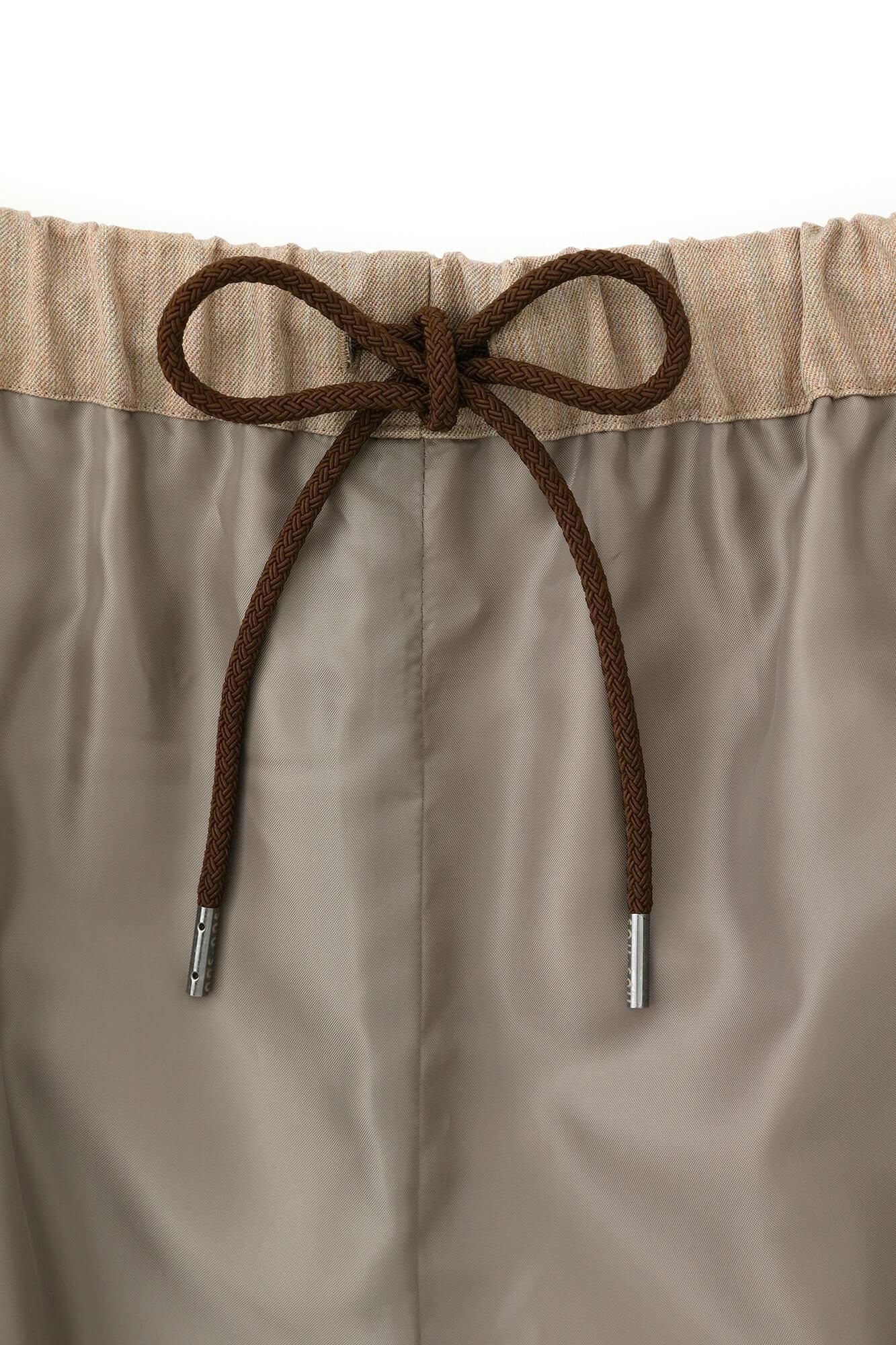 Combed Yarn Square Pockets Monpe Pants / Pinkish Brown